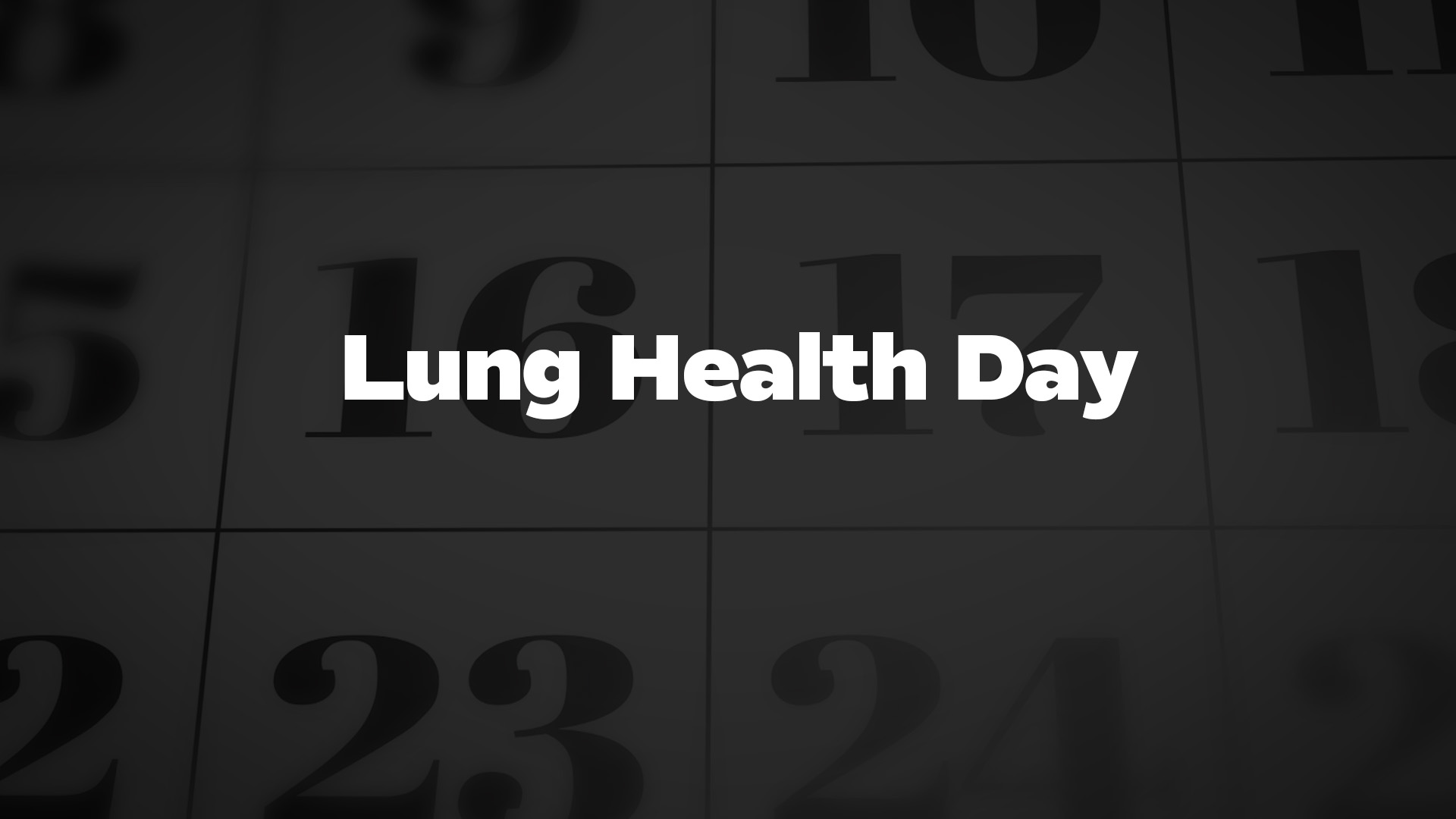 Title image for Lung Health Day