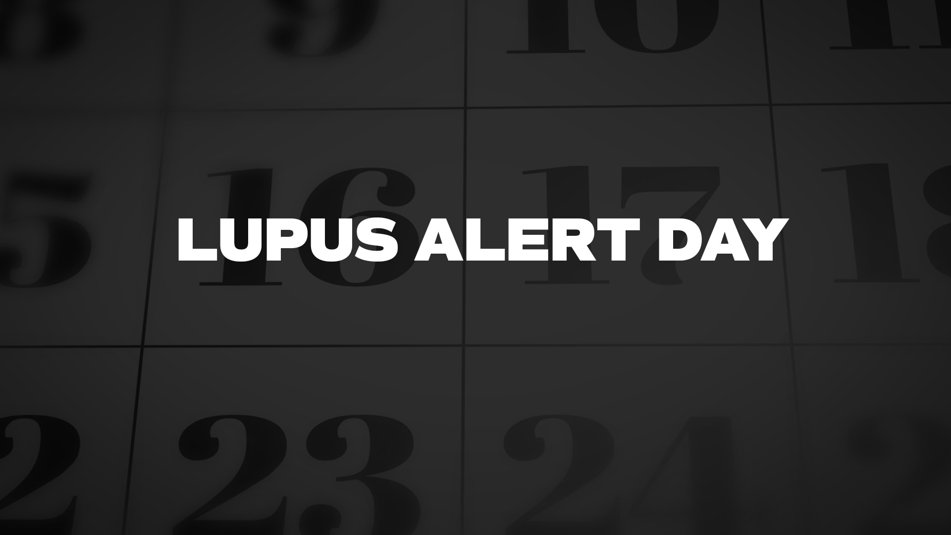 Title image for Lupus Alert Day