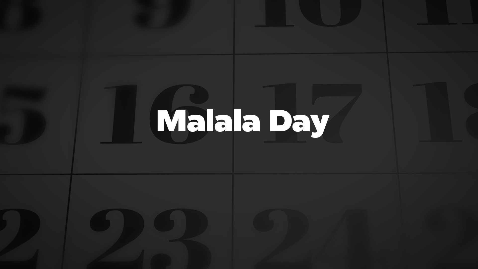 Title image for Malala Day