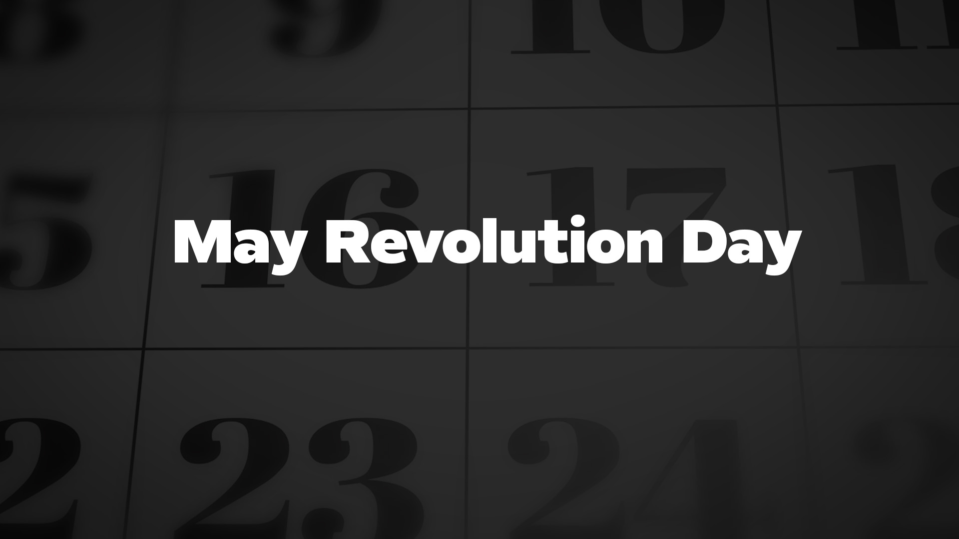 Title image for May Revolution Day