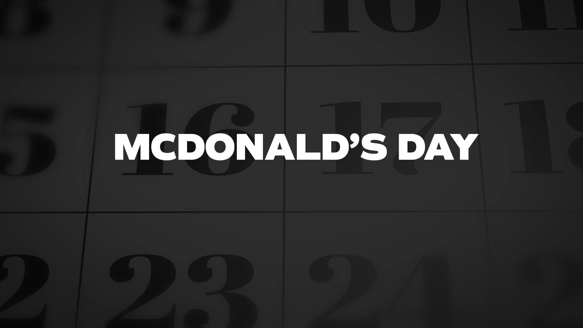 Title image for Mcdonald's Day