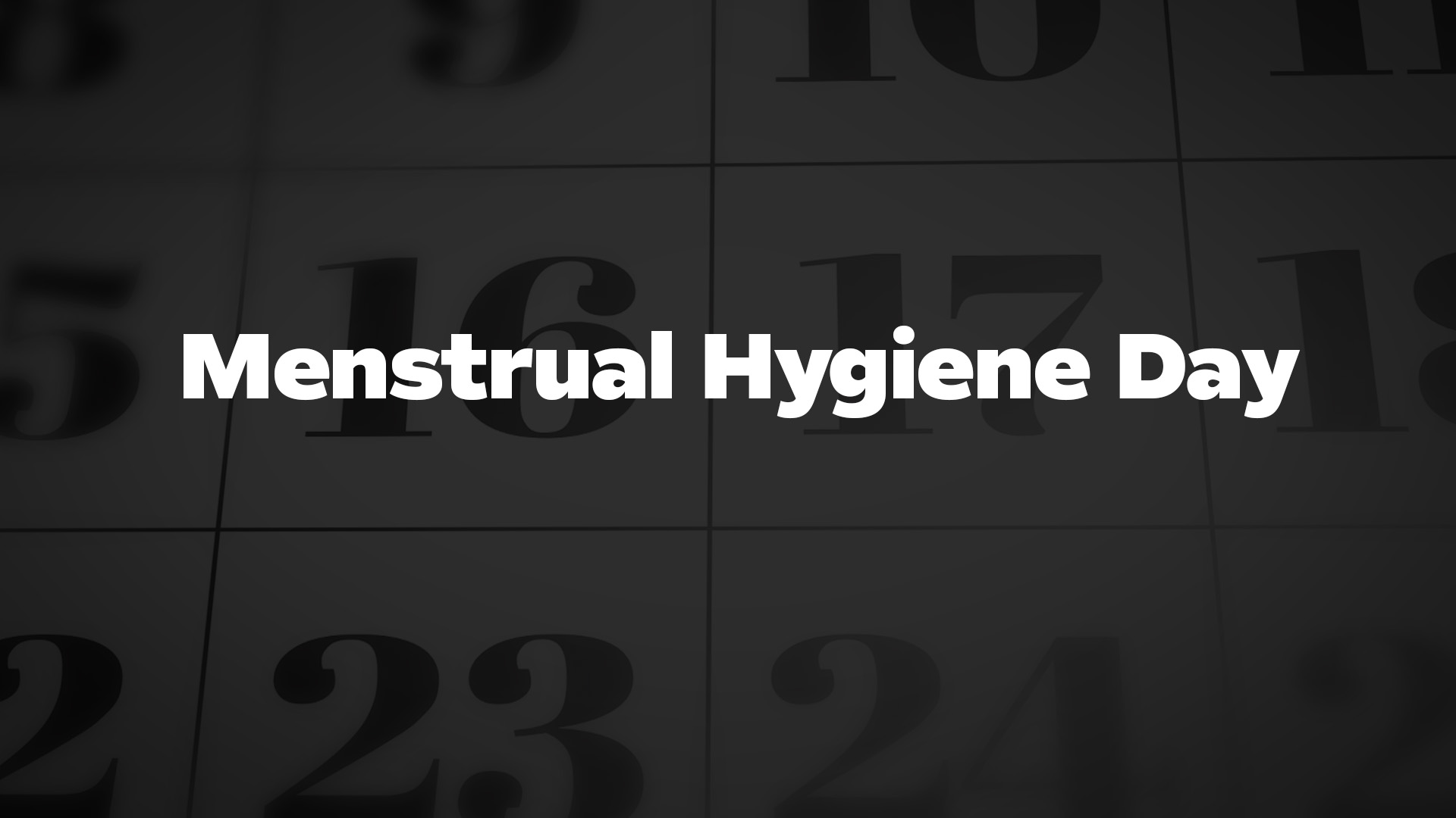 Title image for Menstrual Hygiene Day