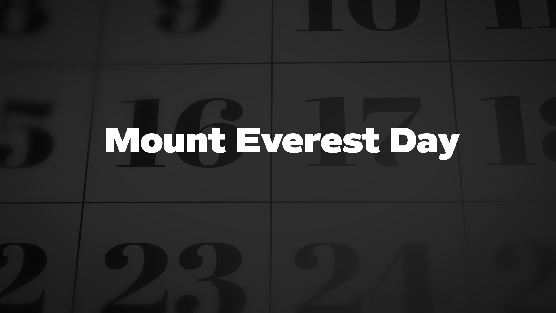 Title image for Mount Everest Day