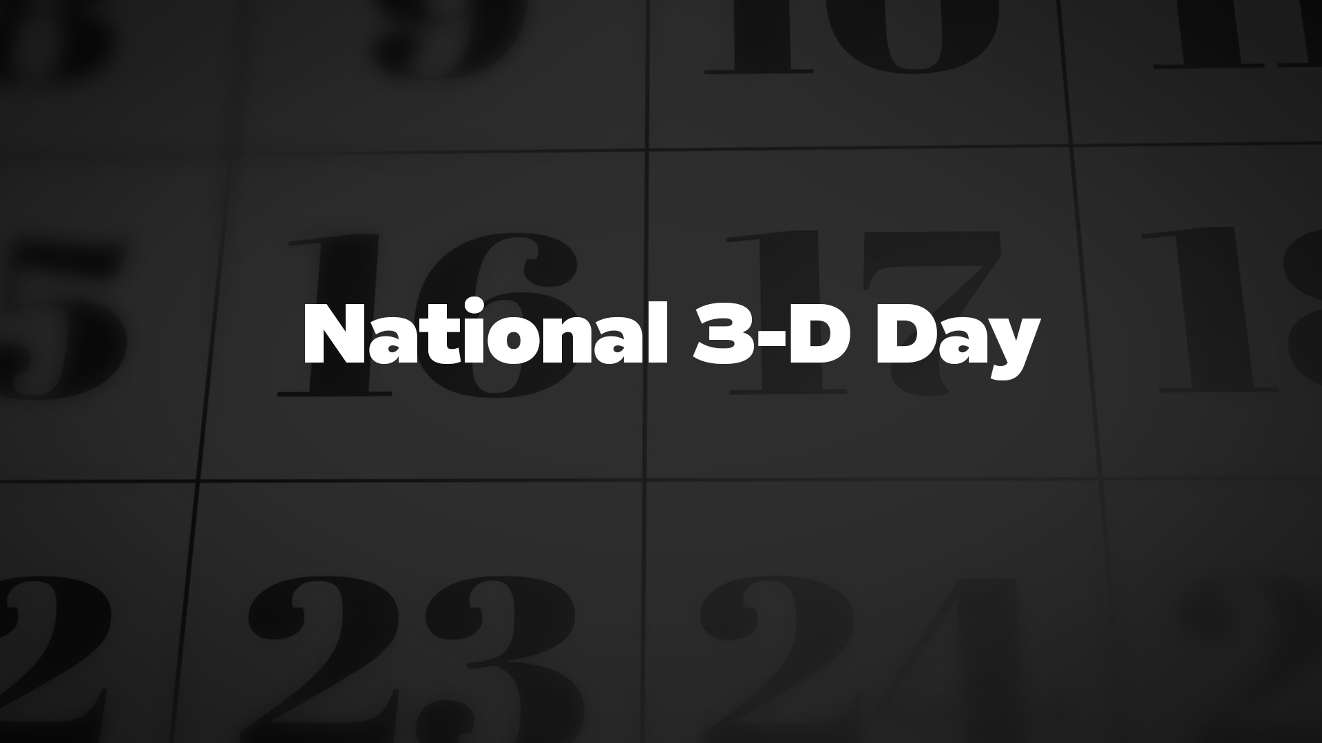 Title image for National 3-D Day