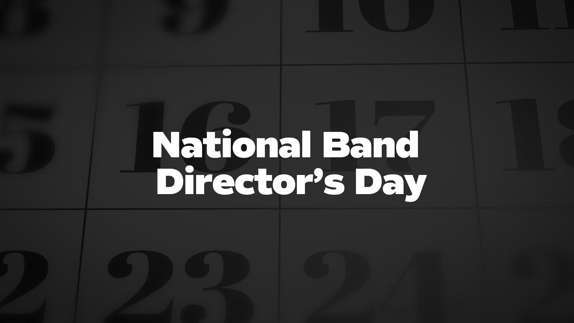 Title image for National Band Director’s Day