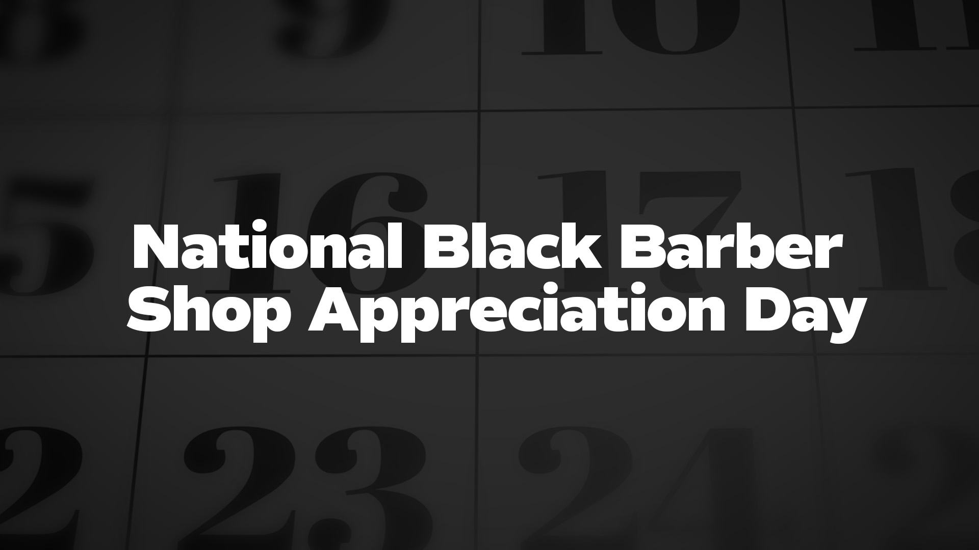 Title image for National Black Barber Shop Appreciation Day