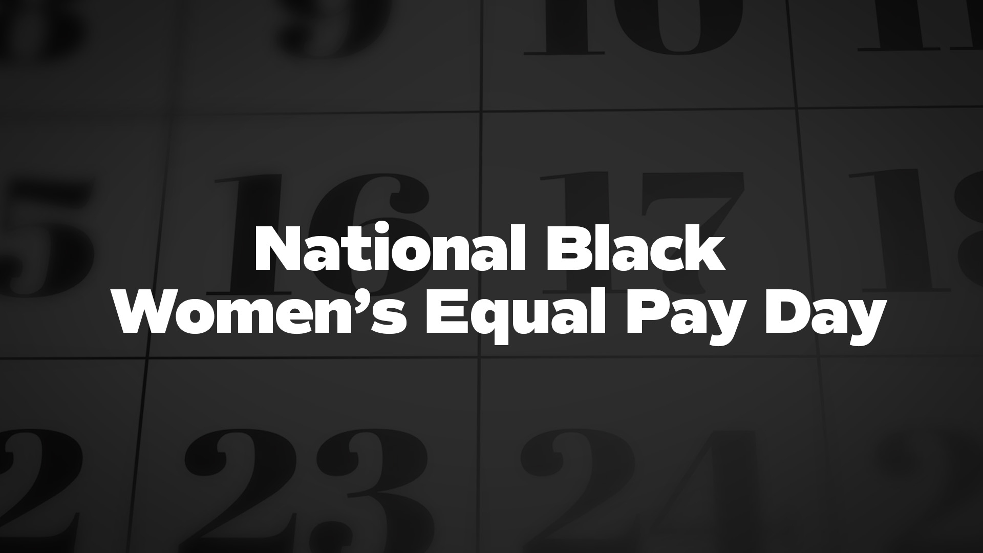 Title image for National Black Women's Equal Pay Day