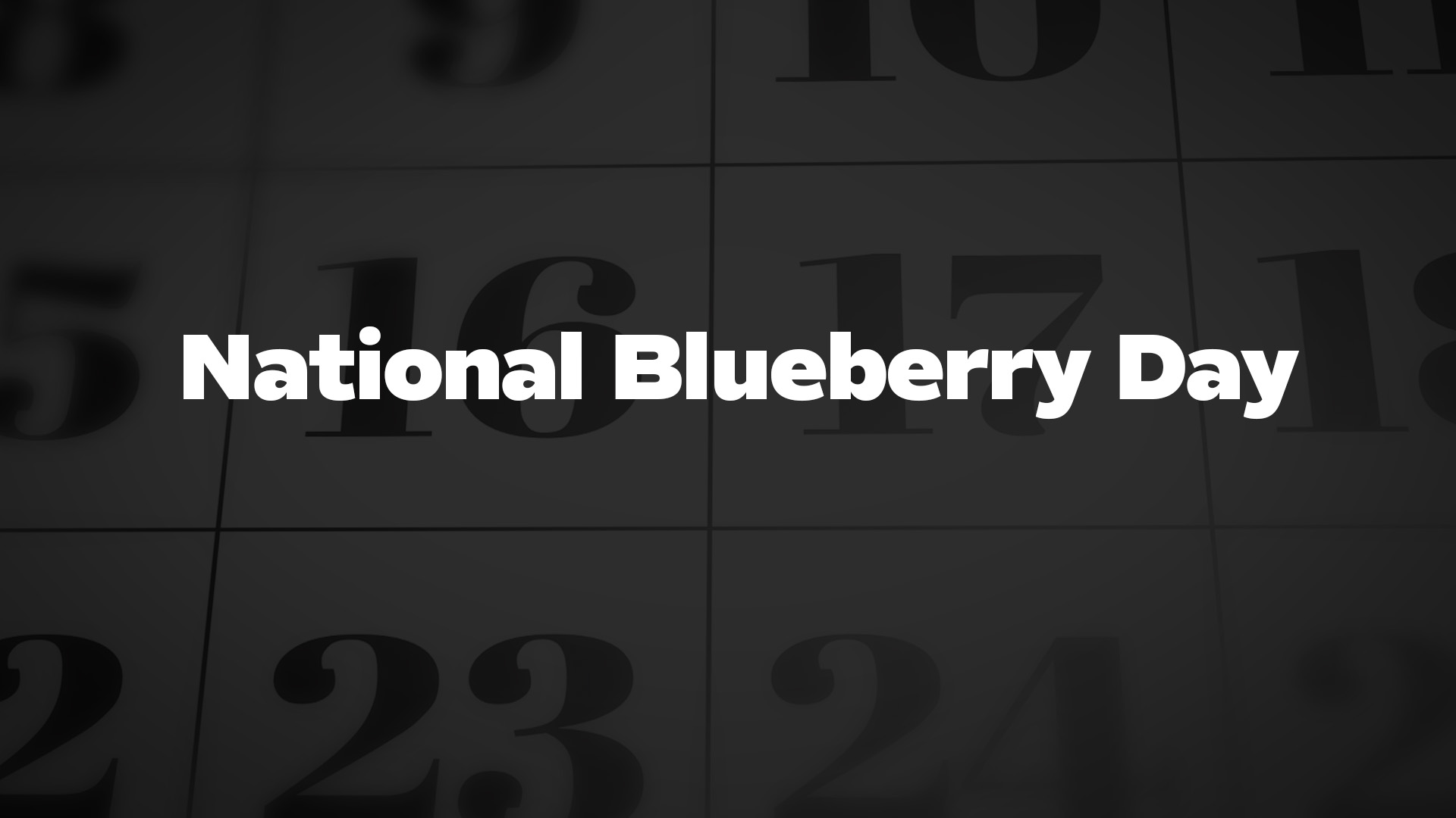 Title image for National Blueberry Day