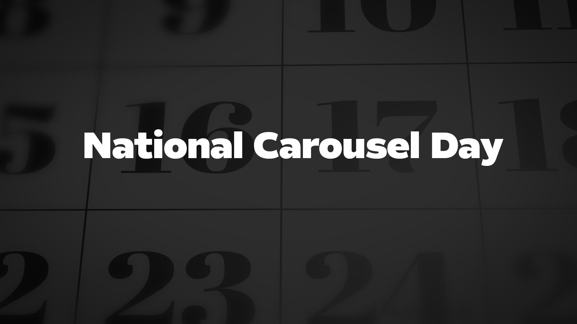 Title image for National Carousel Day