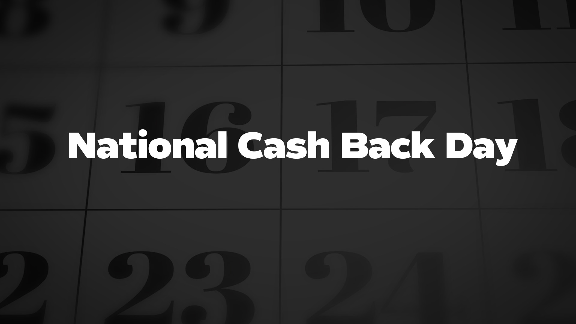 Title image for National Cash Back Day