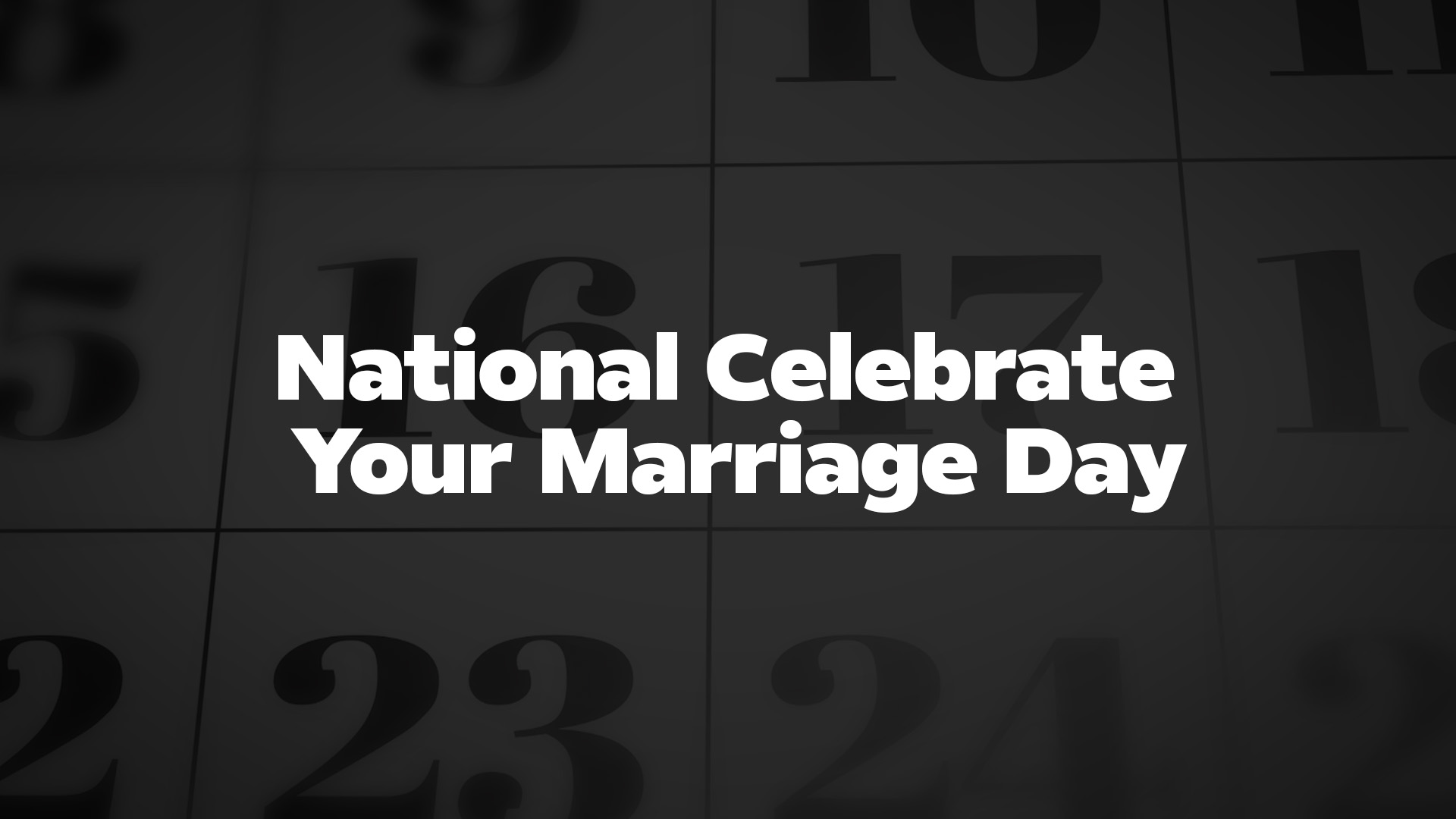 Title image for National Celebrate Your Marriage Day
