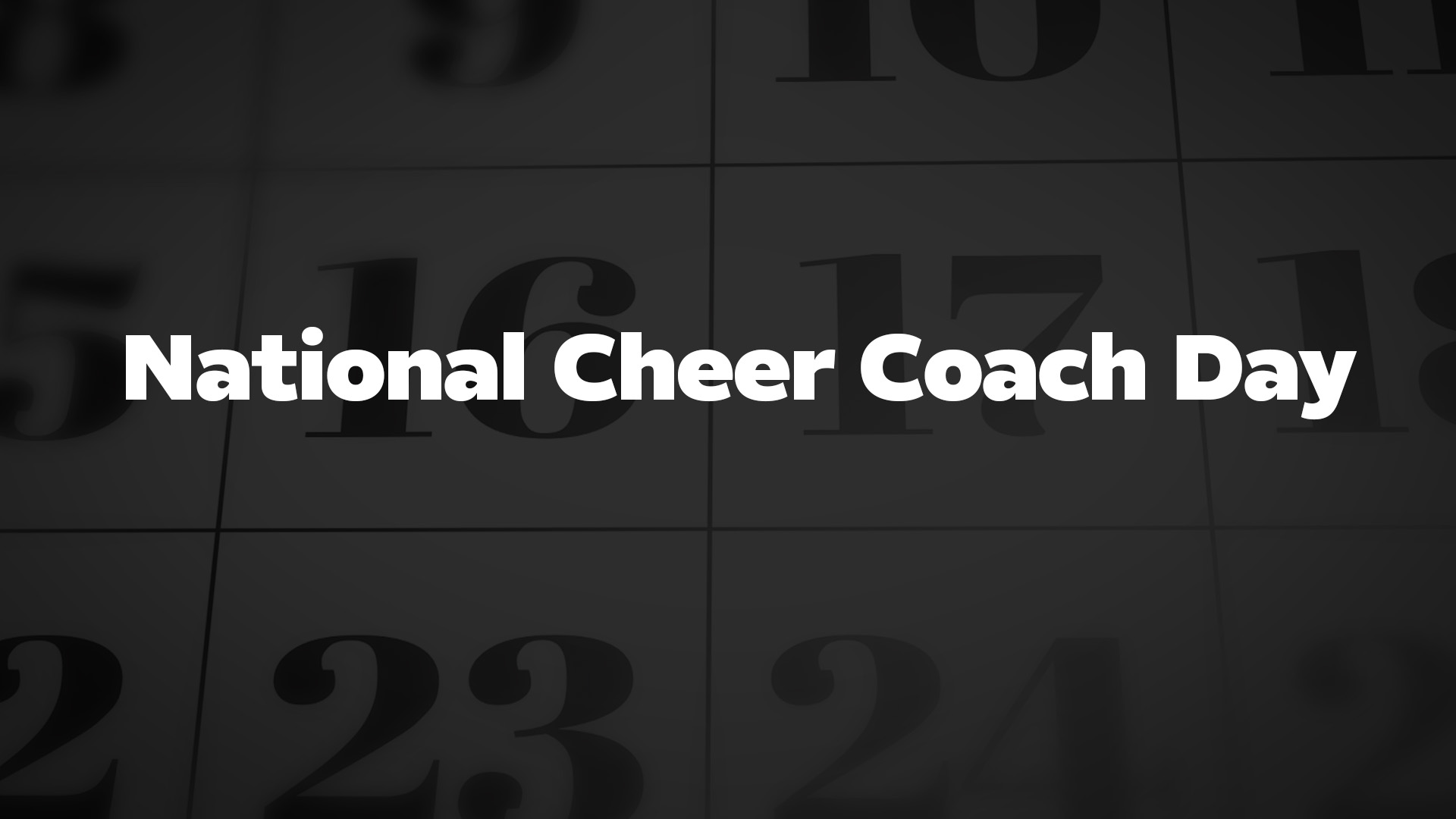 Title image for National Cheer Coach Day