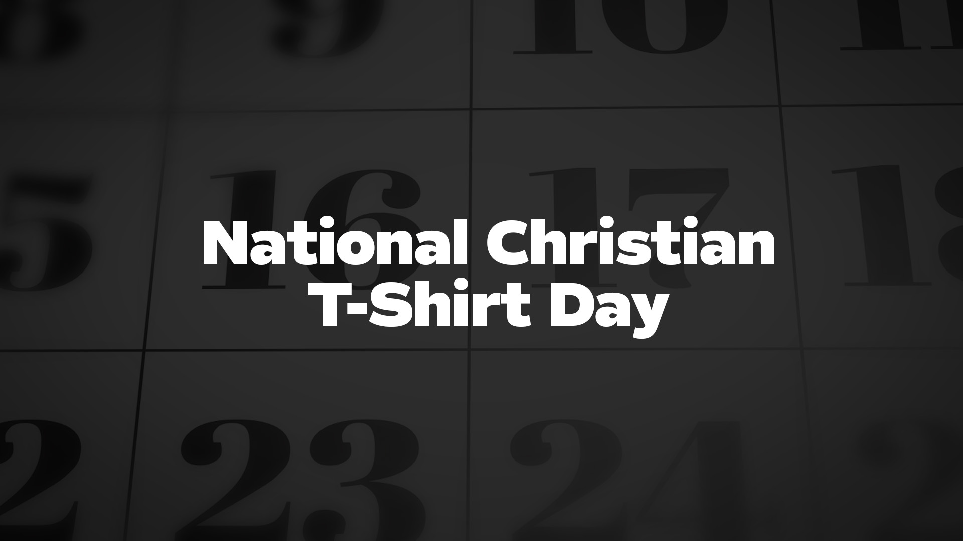 Title image for National Christian T-Shirt Day