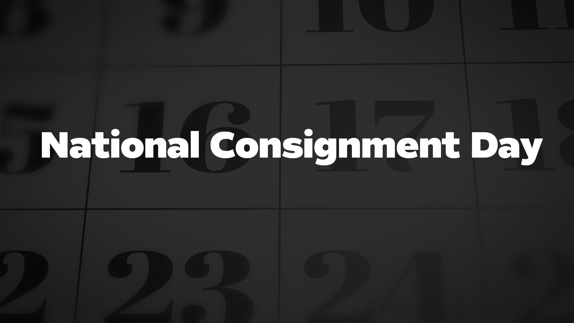 Title image for National Consignment Day
