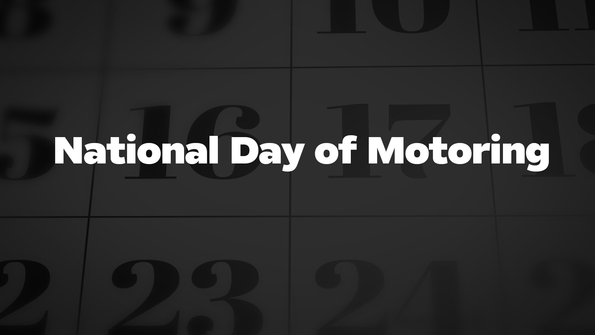 Title image for National Day Of Motoring