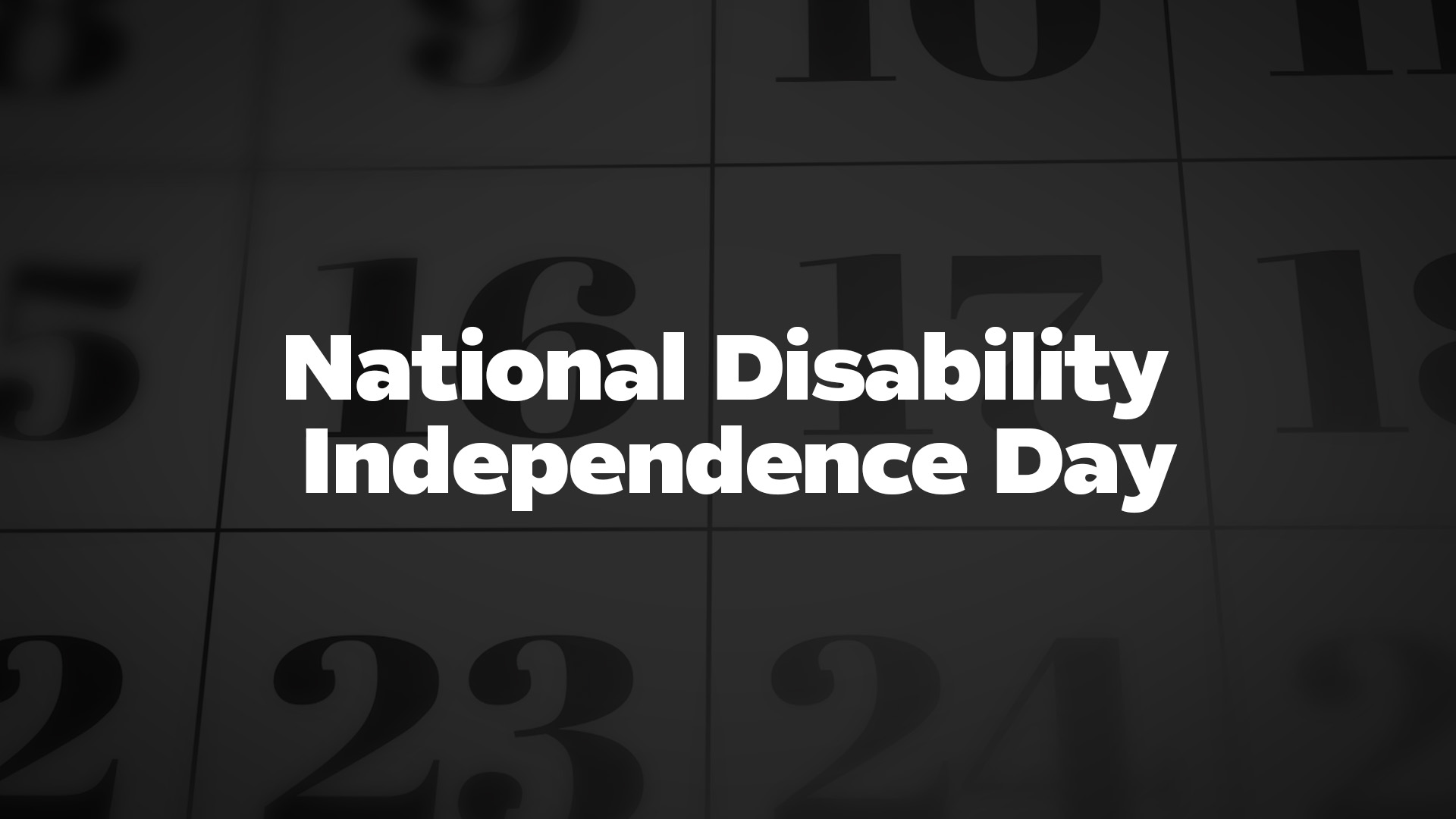 Title image for National Disability Independence Day