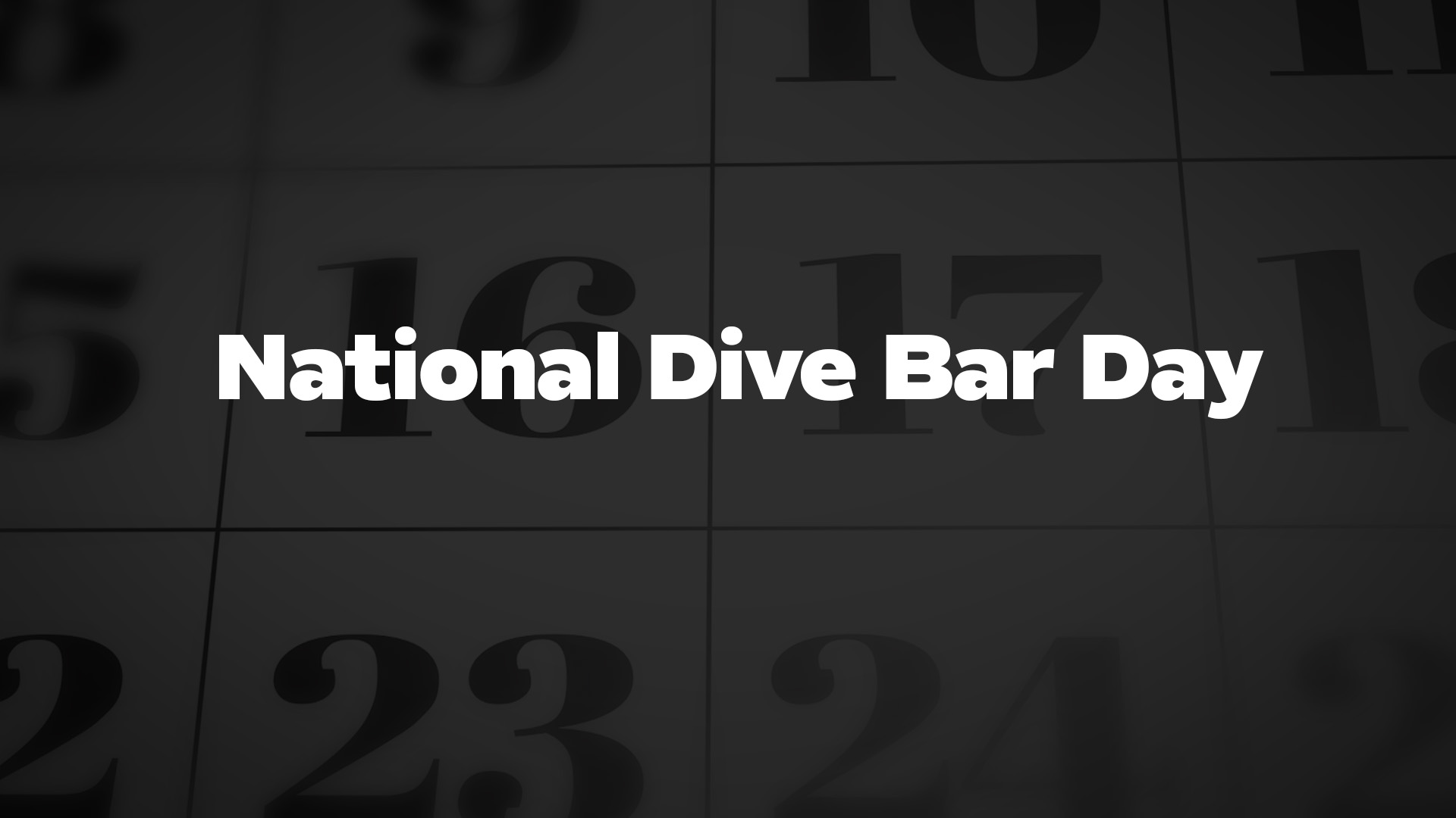 Title image for National Dive Bar Day