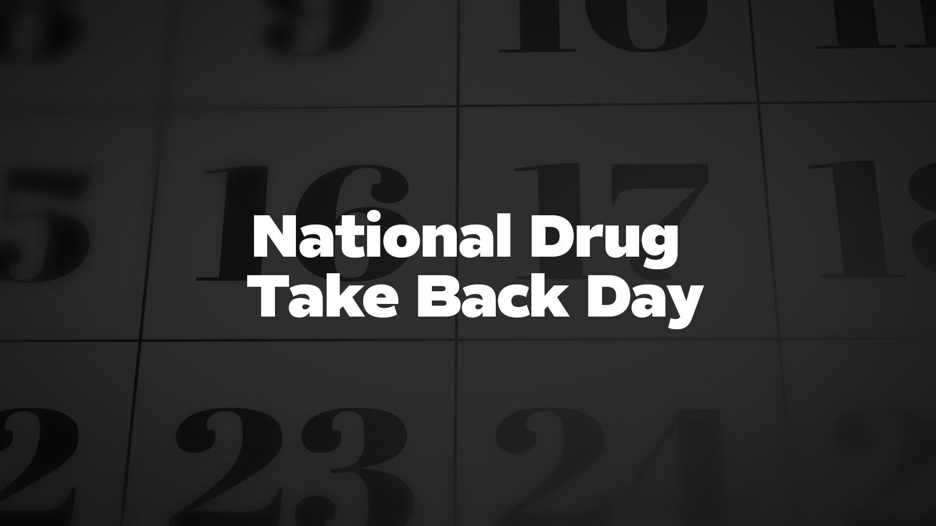 Title image for National Drug Take Back Day