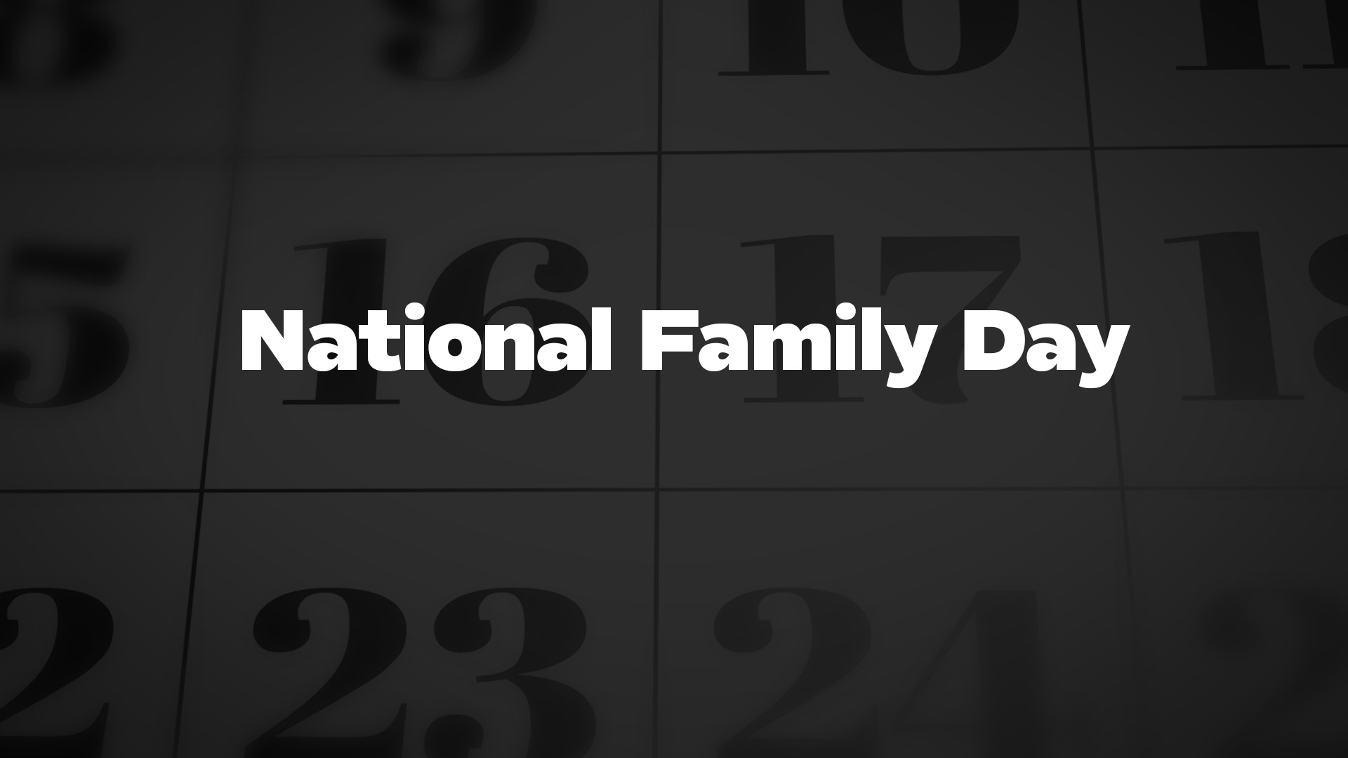 Title image for National Family Day