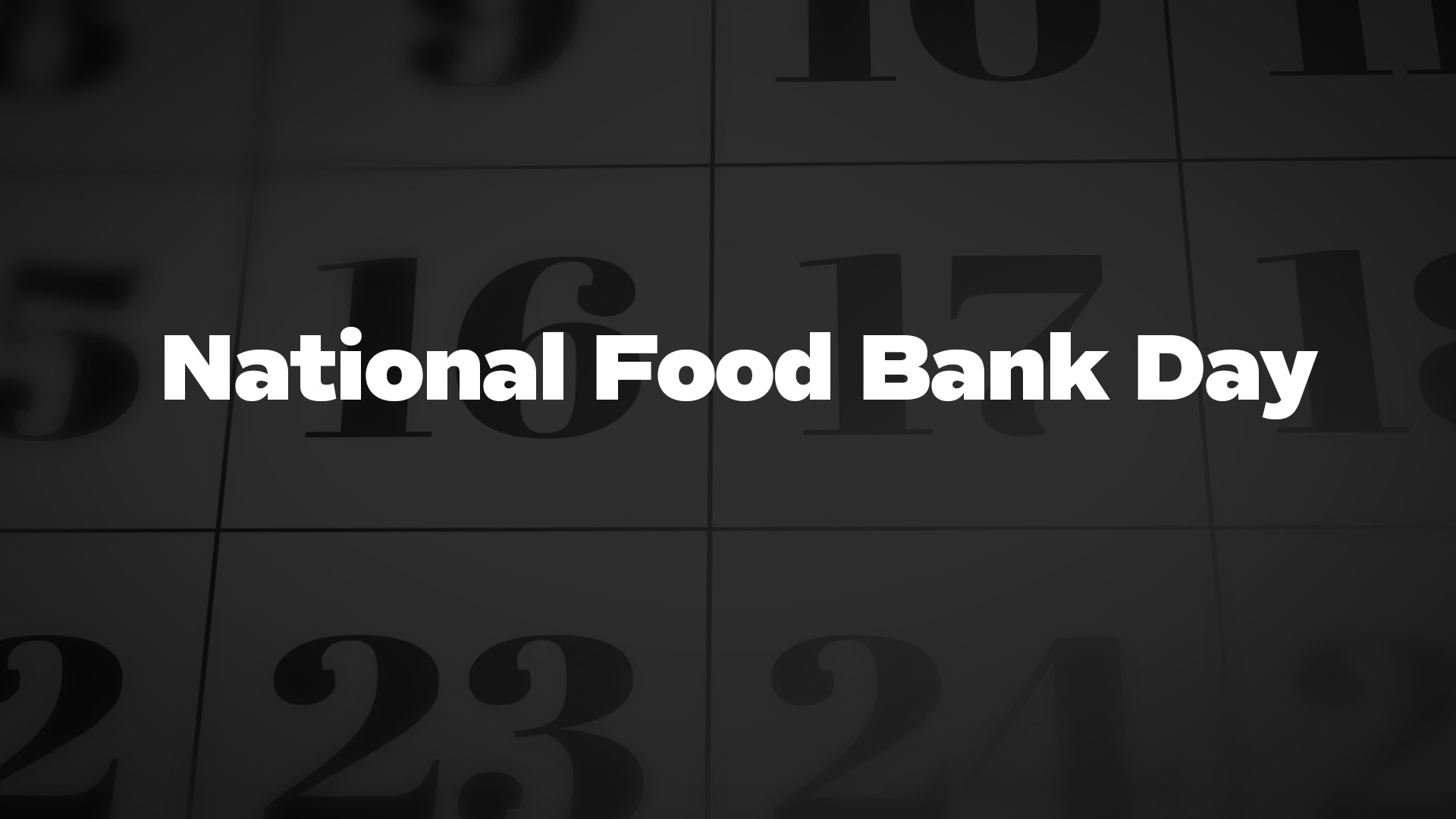 Title image for National Food Bank Day