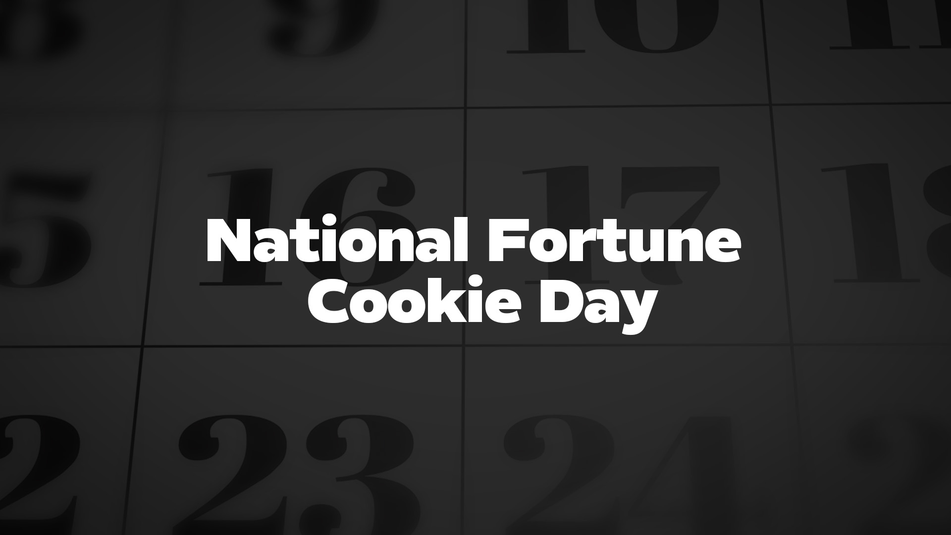 Title image for National Fortune Cookie Day