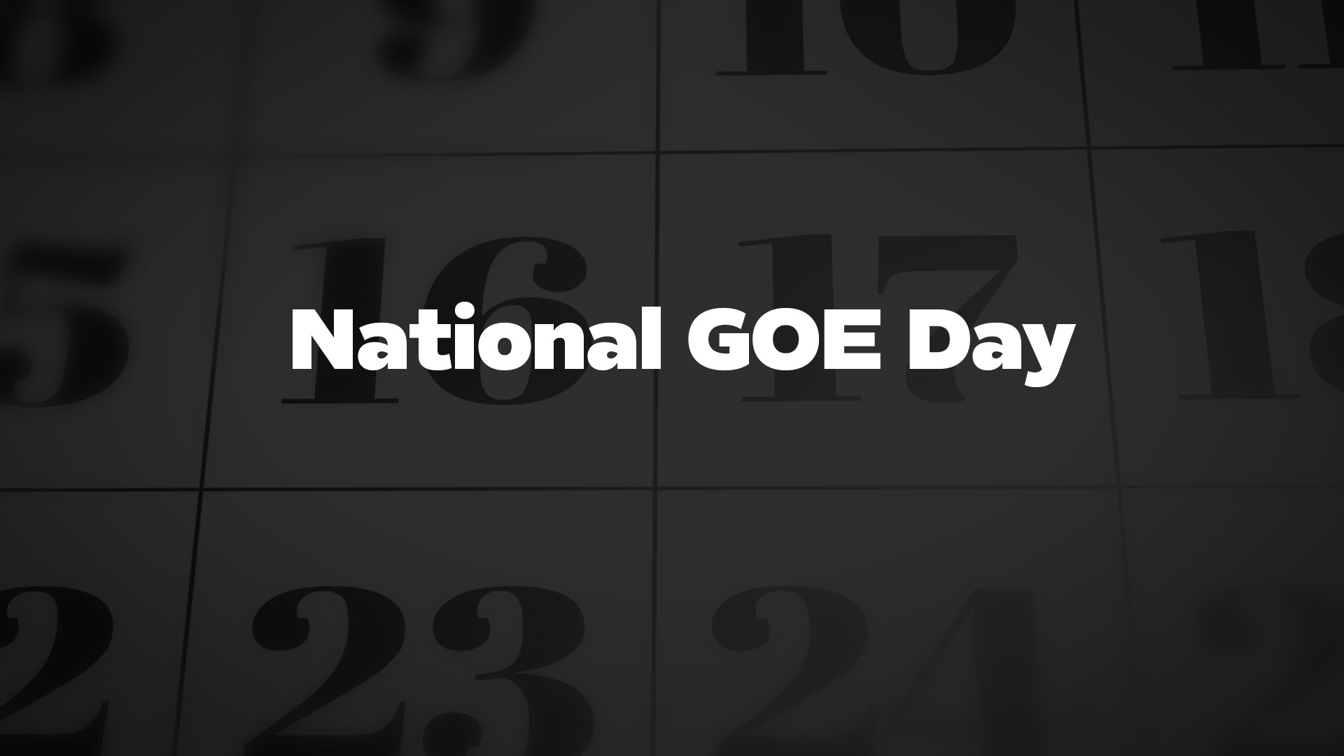 Title image for National GOE Day
