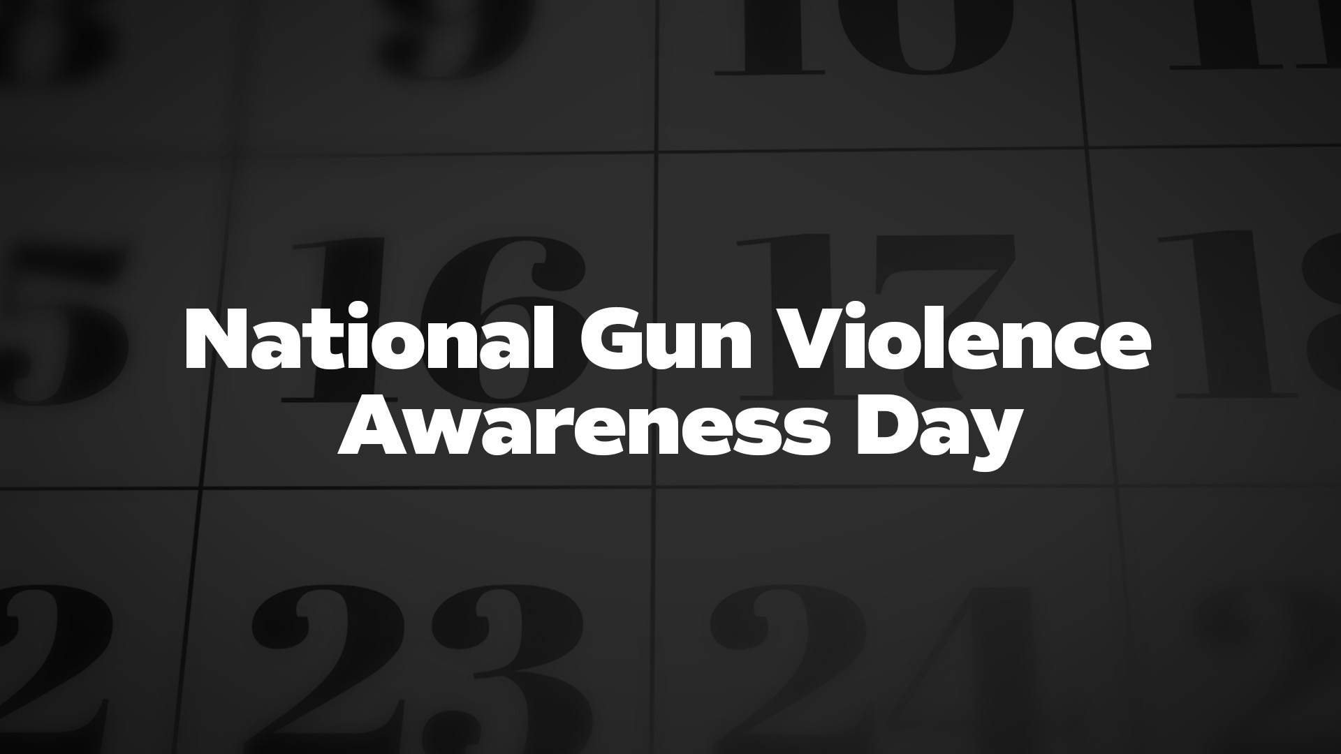 Title image for National Gun Violence Awareness Day