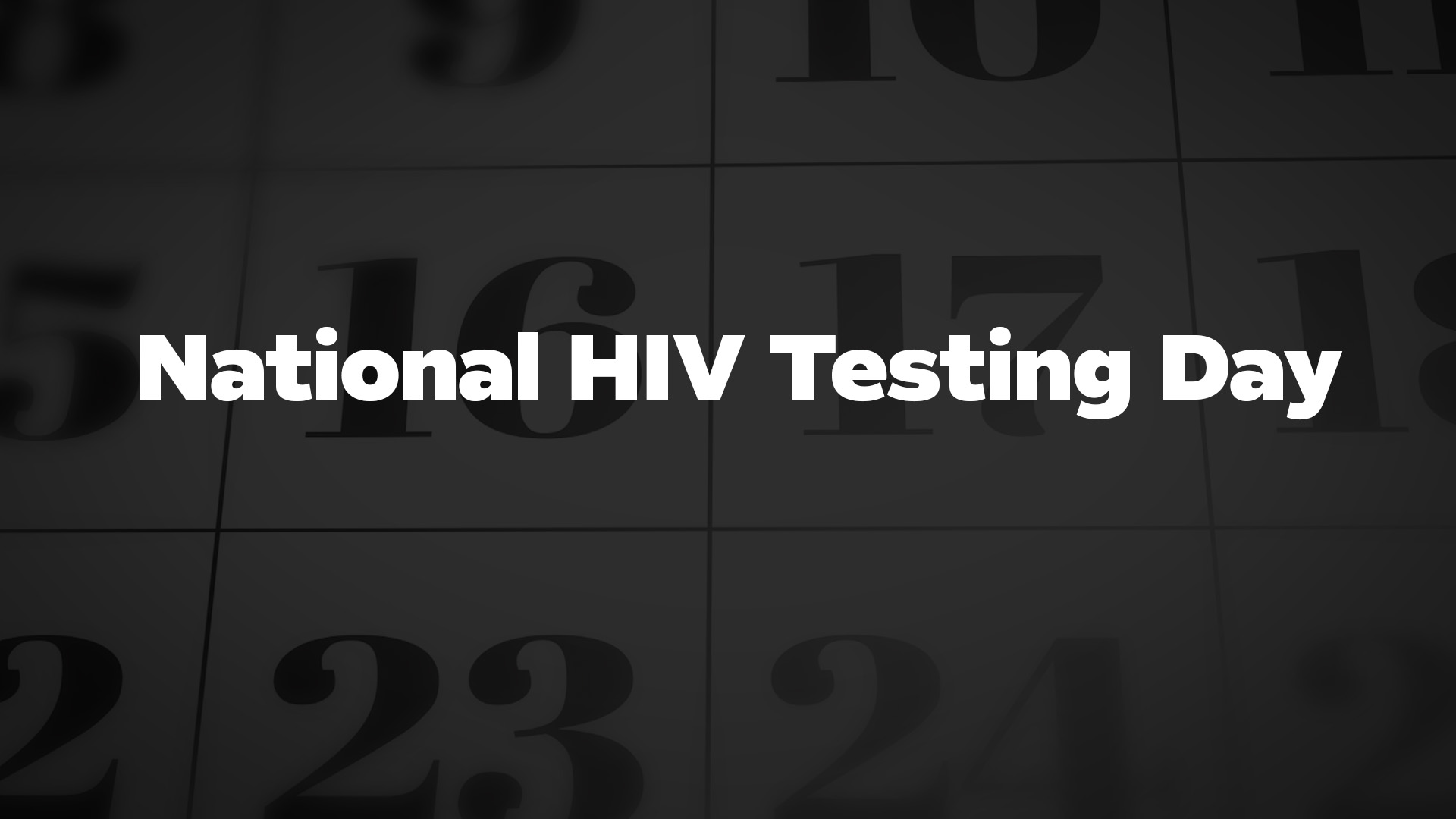 Title image for National Hiv Testing Day