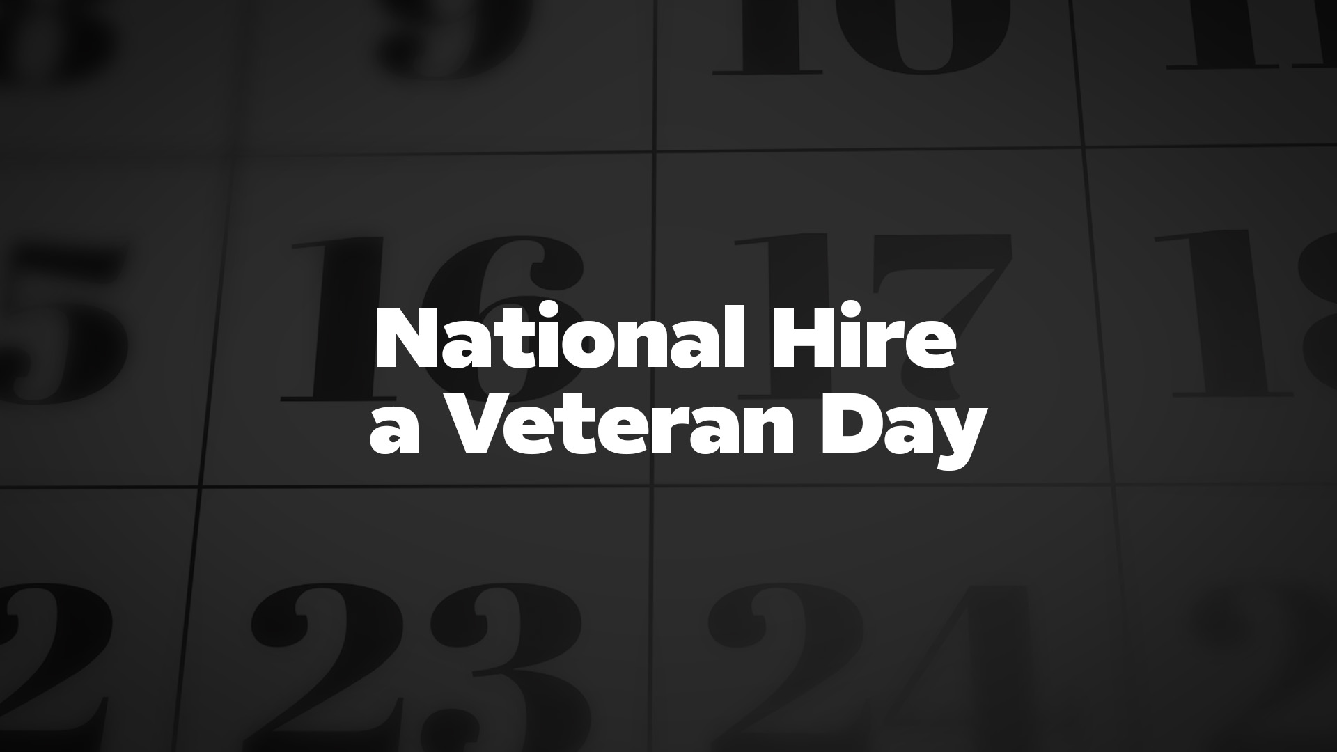 Title image for National Hire A Veteran Day