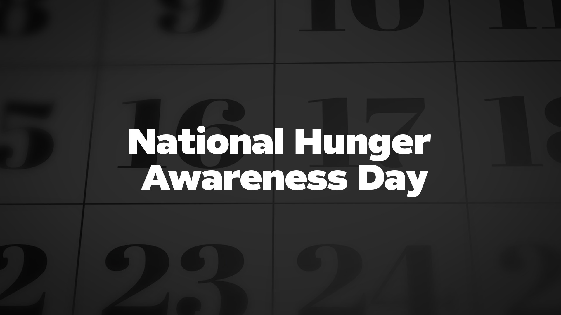 Title image for National Hunger Awareness Day