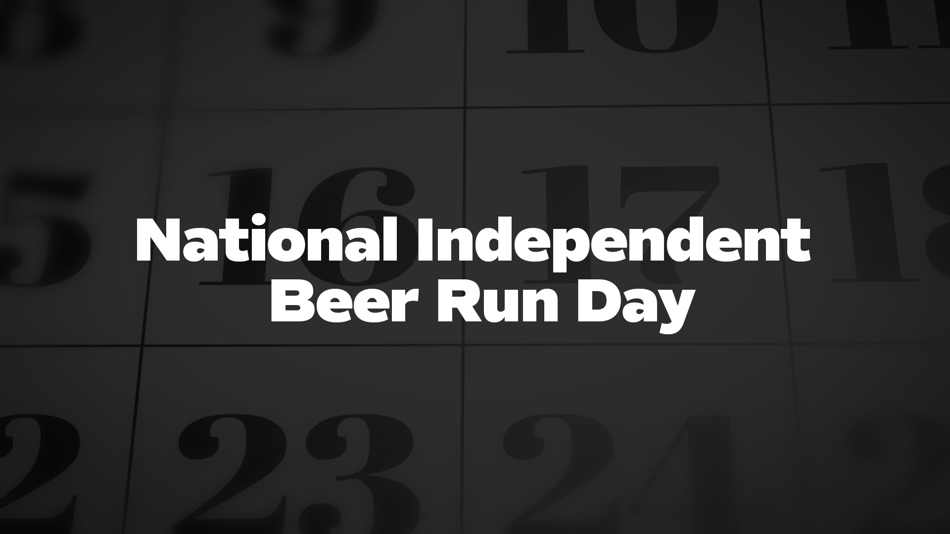 Title image for National Independent Beer Run Day