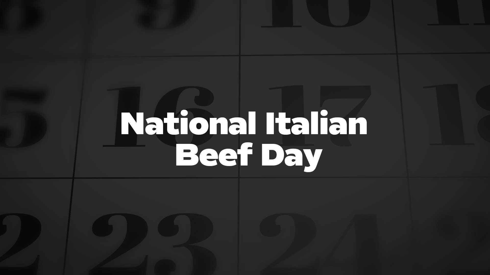Title image for National Italian Beef Day