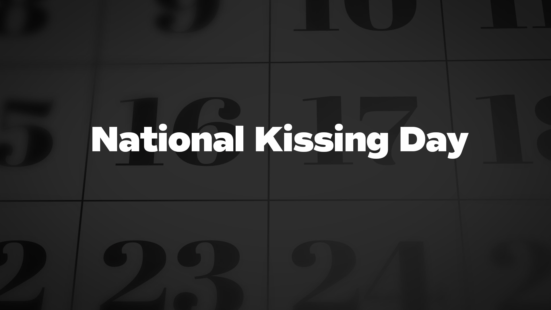 Title image for National Kissing Day
