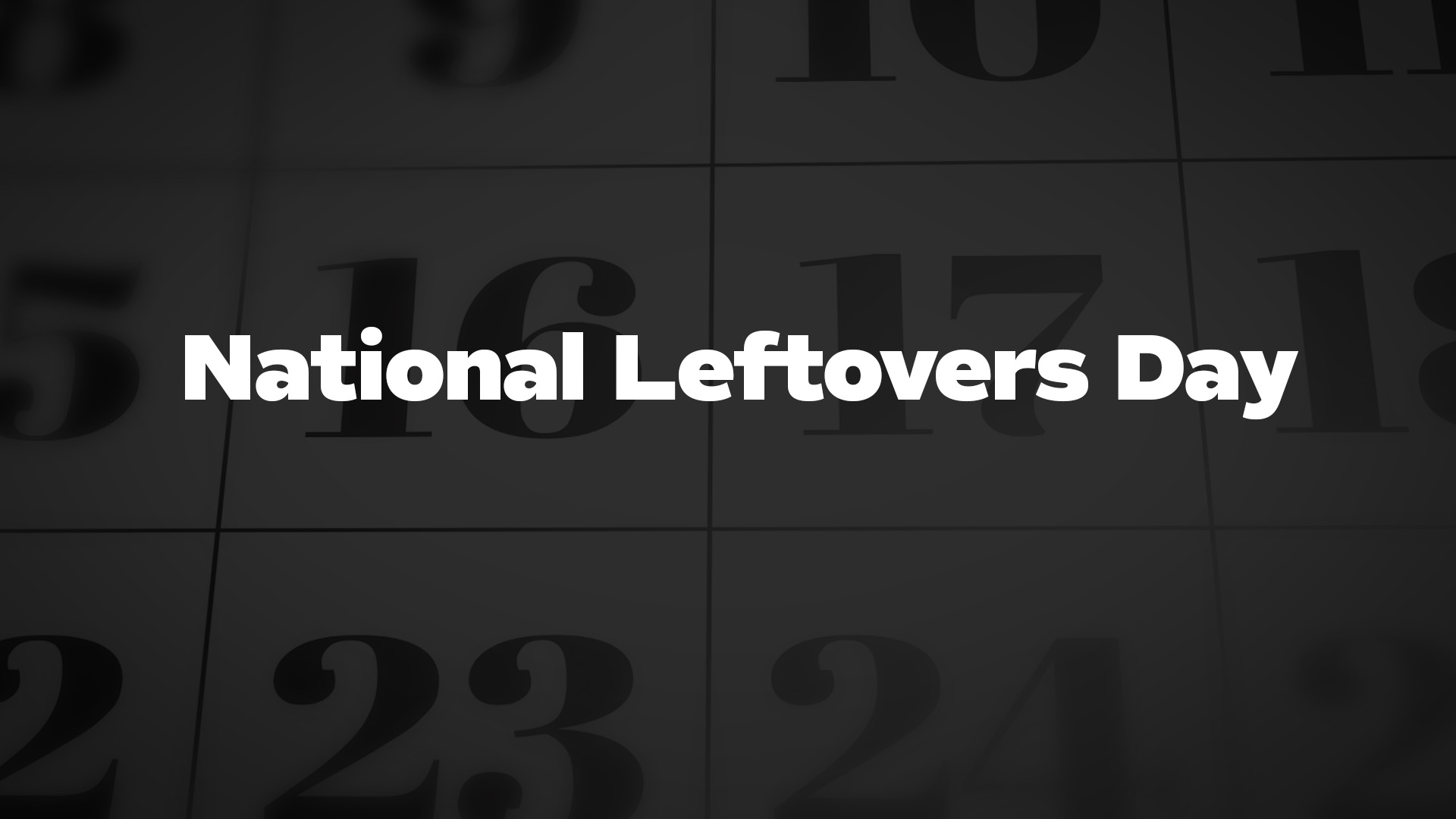 Title image for National Leftovers Day