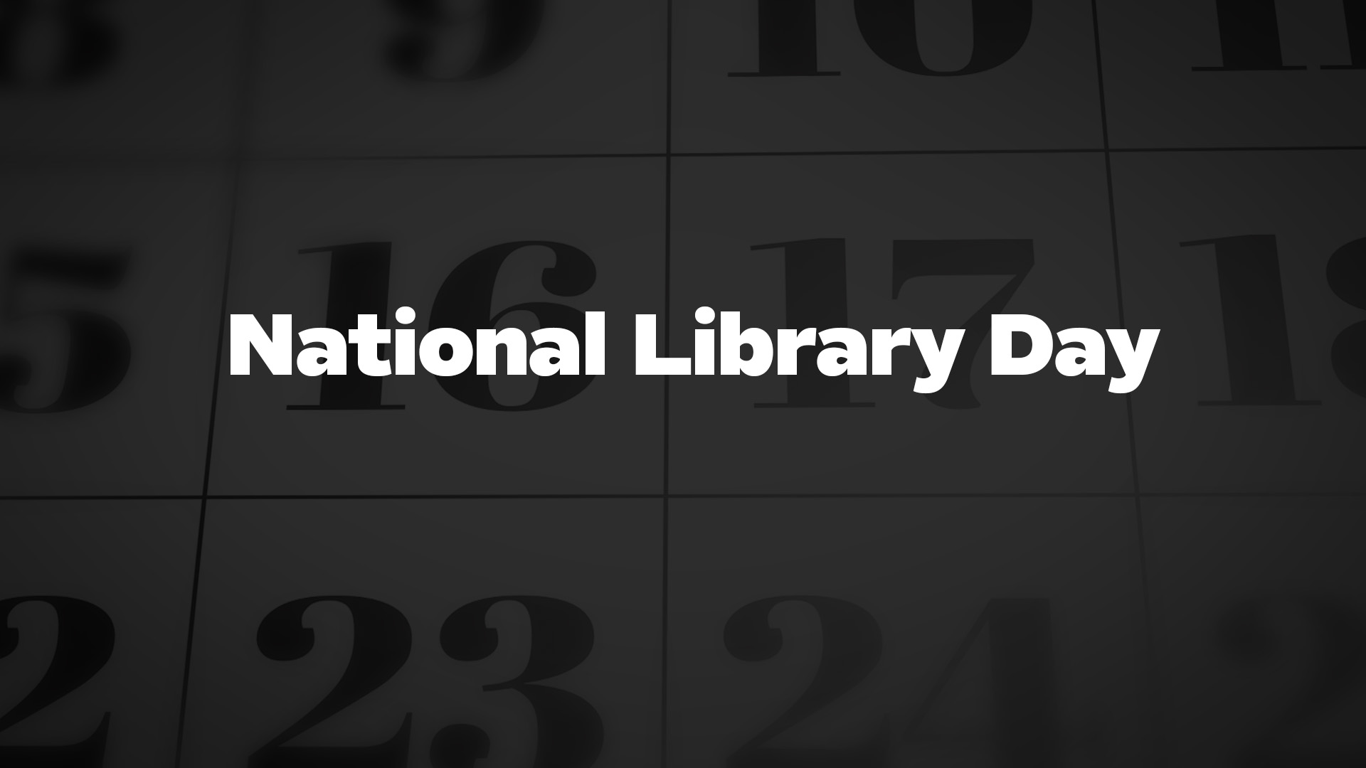 Title image for National Library Day