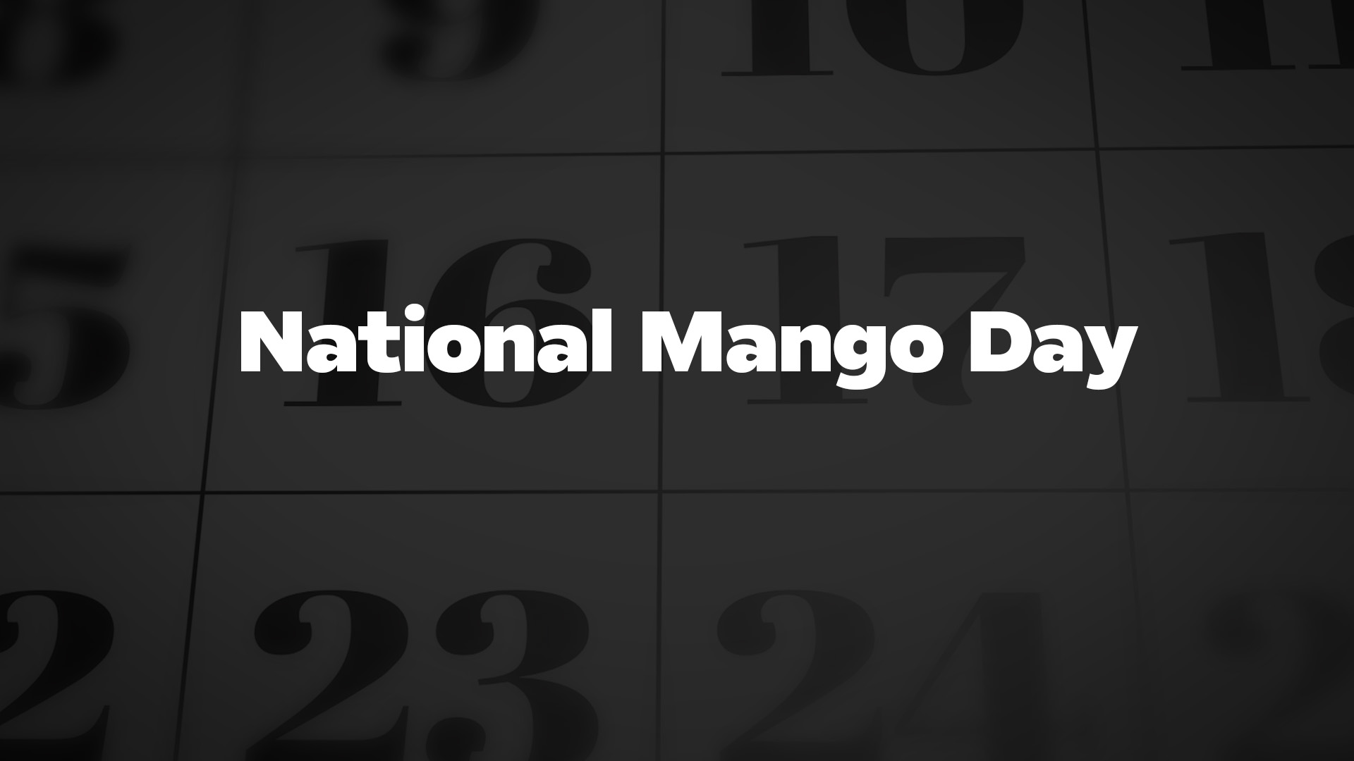 Title image for National Mango Day
