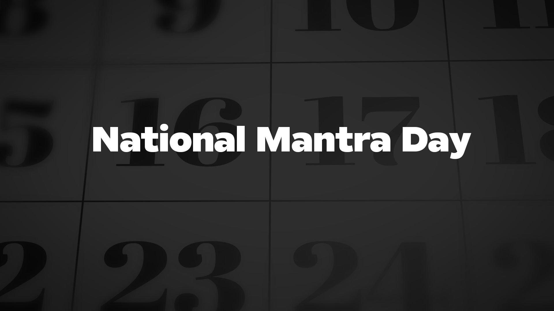 Title image for National Mantra Day