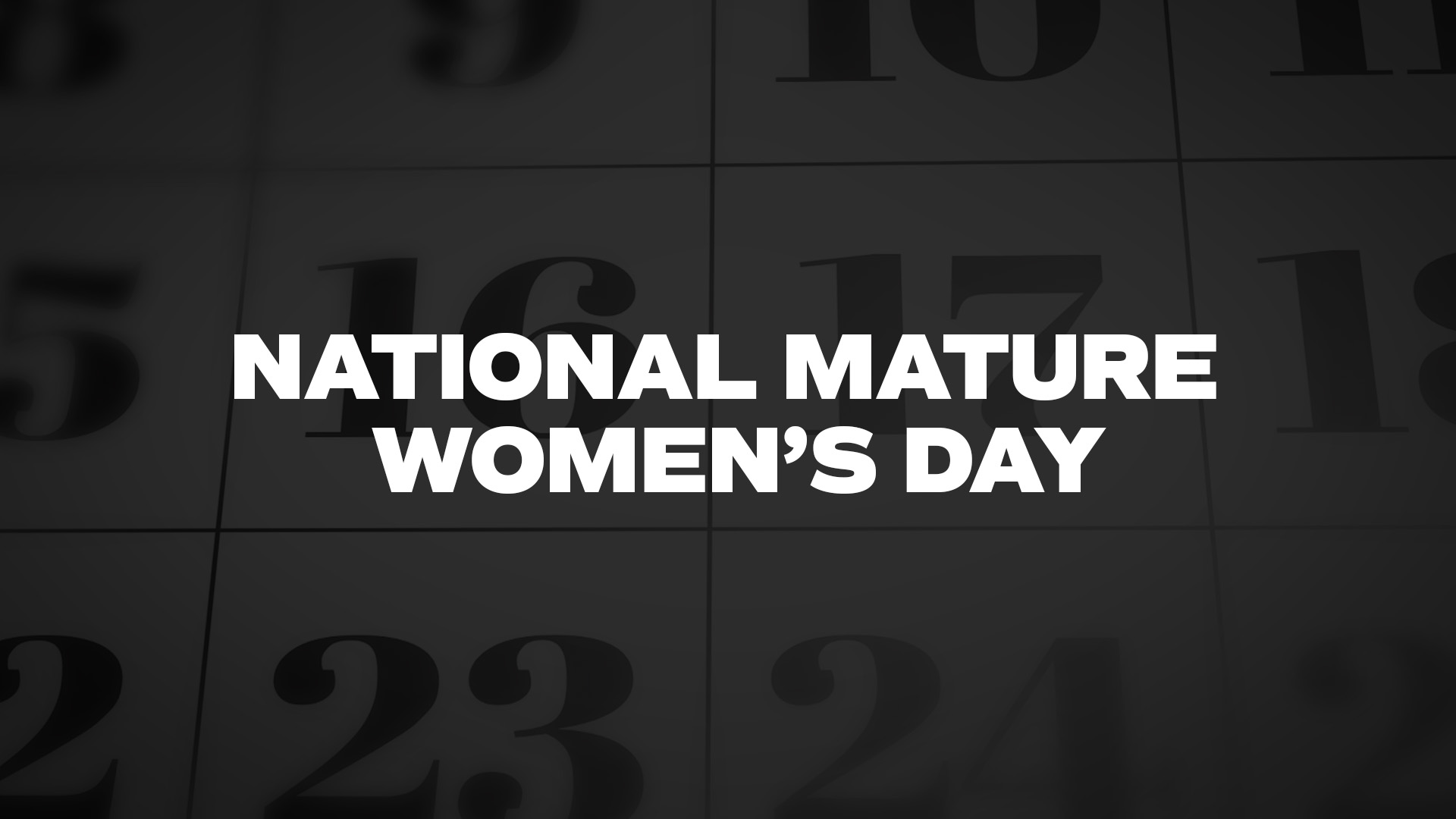 Title image for National Mature Women’s Day