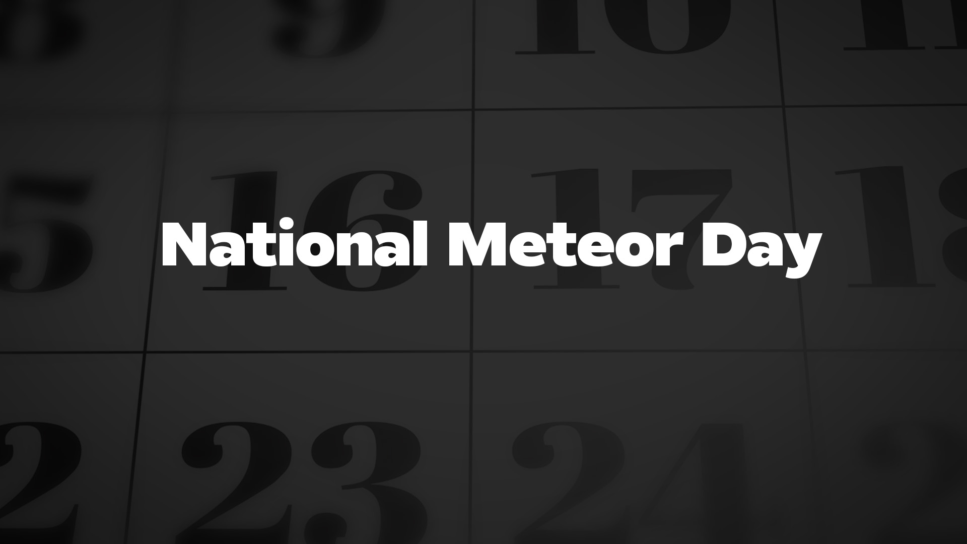 Title image for National Meteor Day