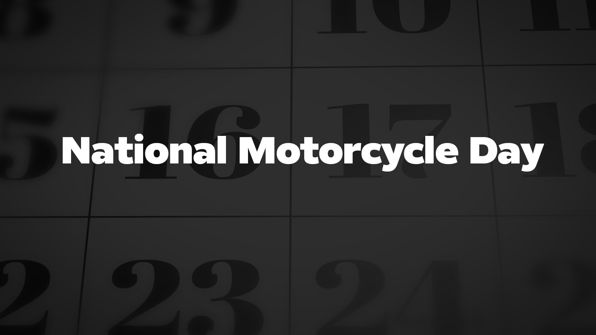 Title image for National Motorcycle Day