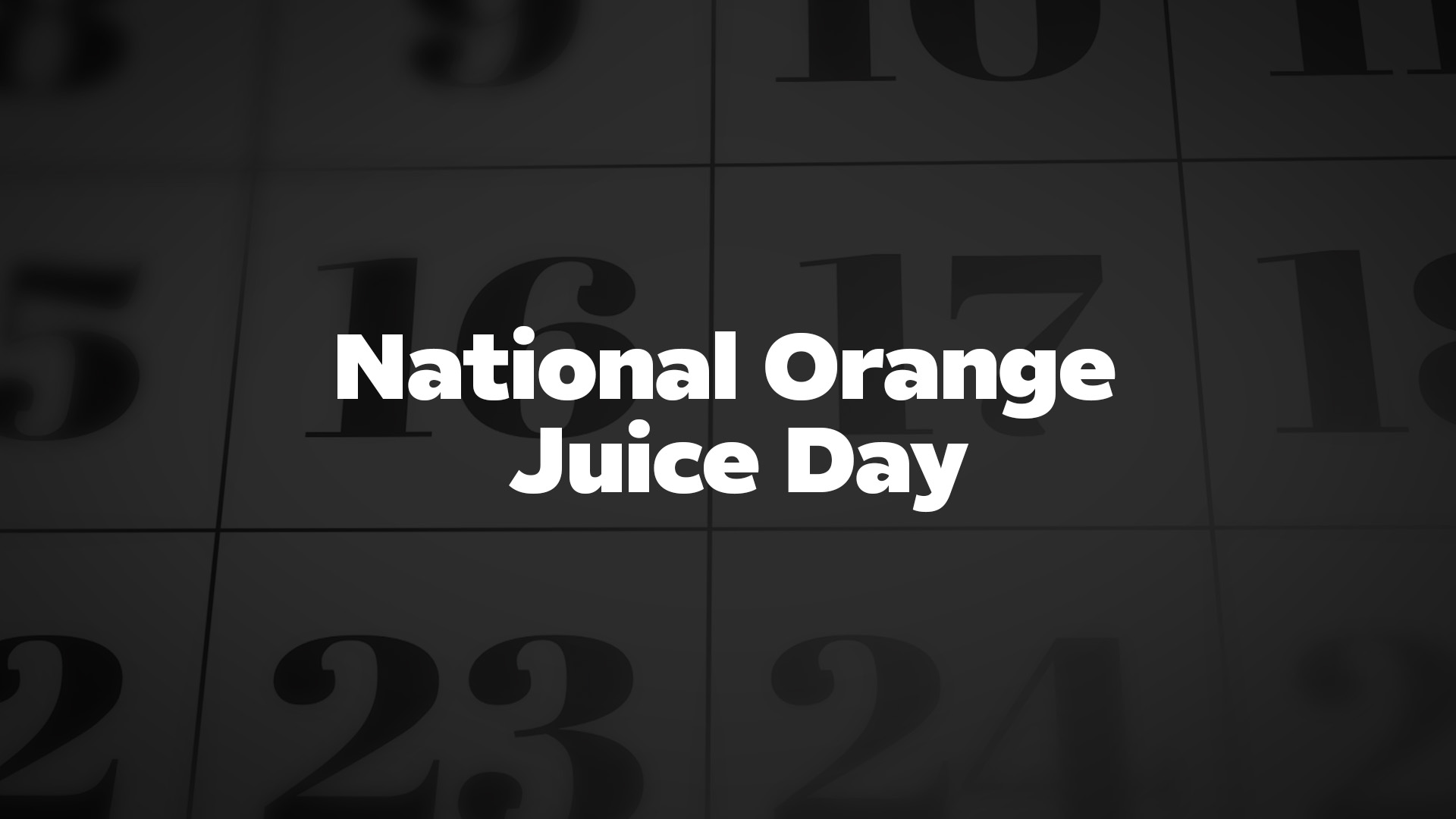 Title image for National Orange Juice Day