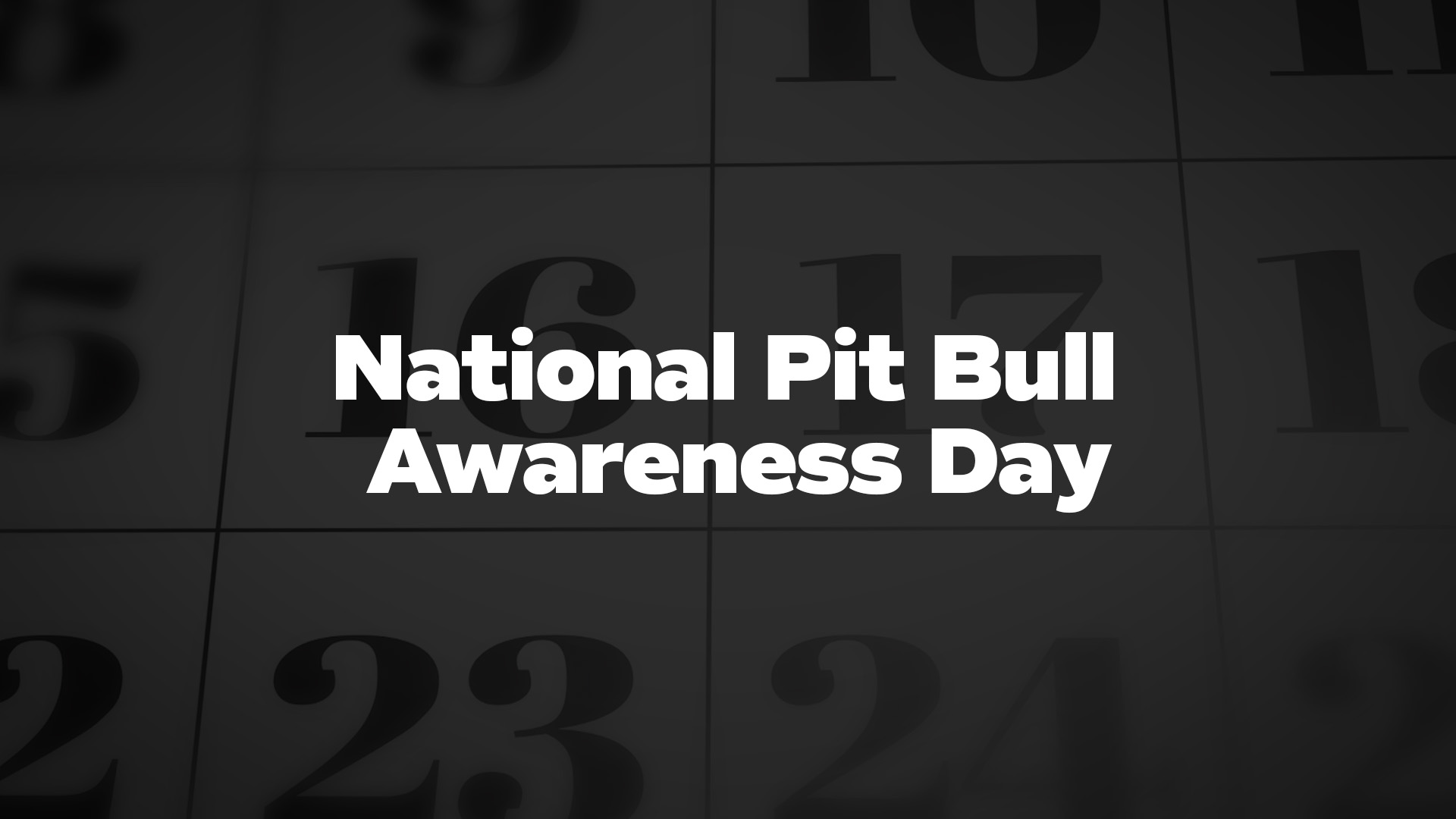Title image for National Pit Bull Awareness Day