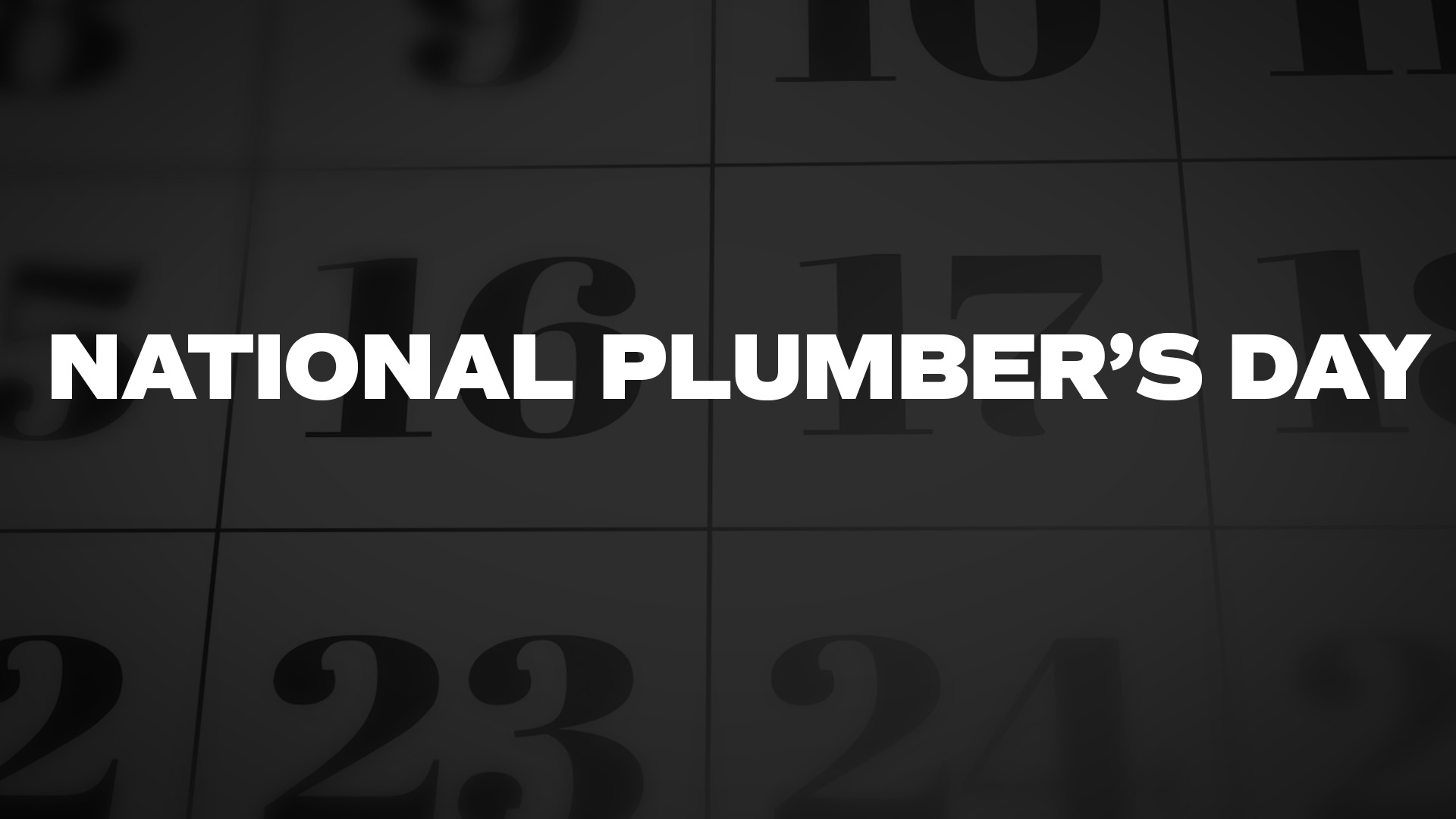 Title image for National Plumber's Day