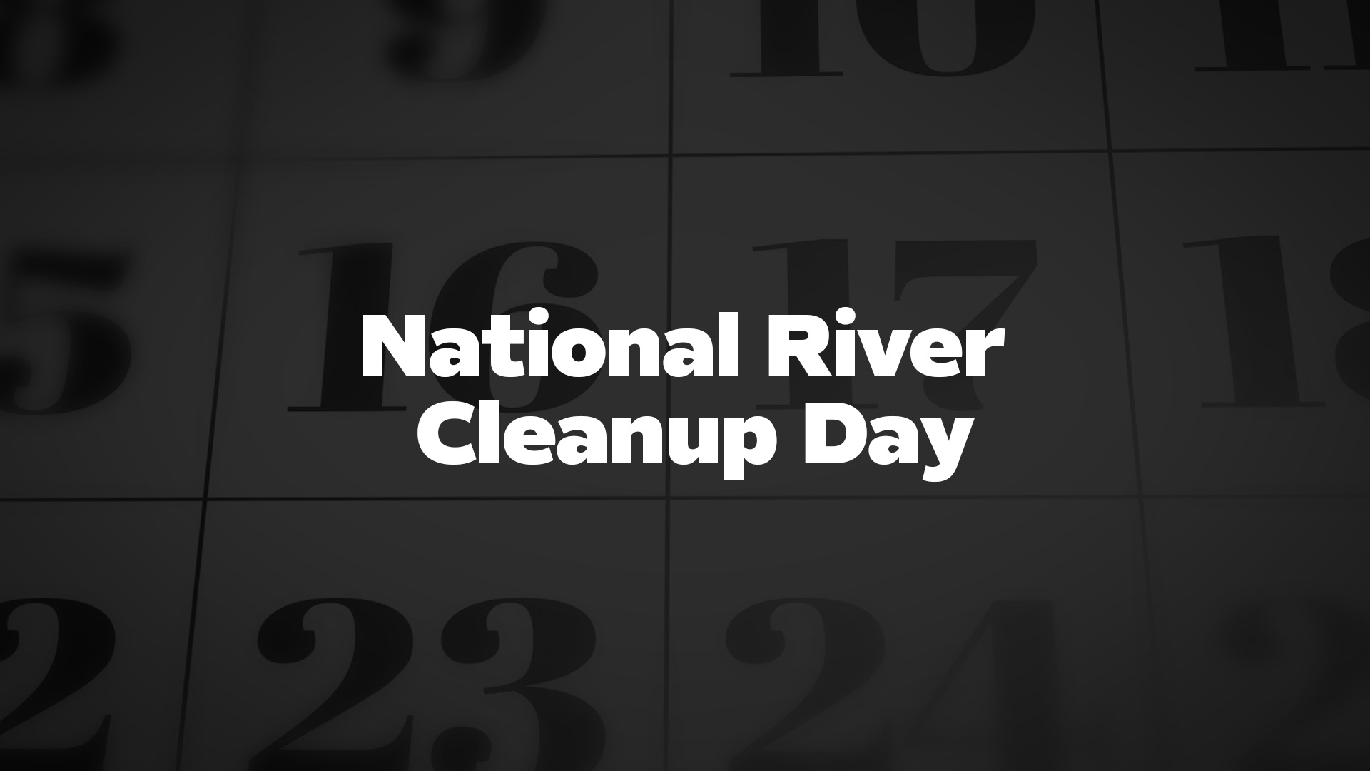Title image for National River Cleanup Day