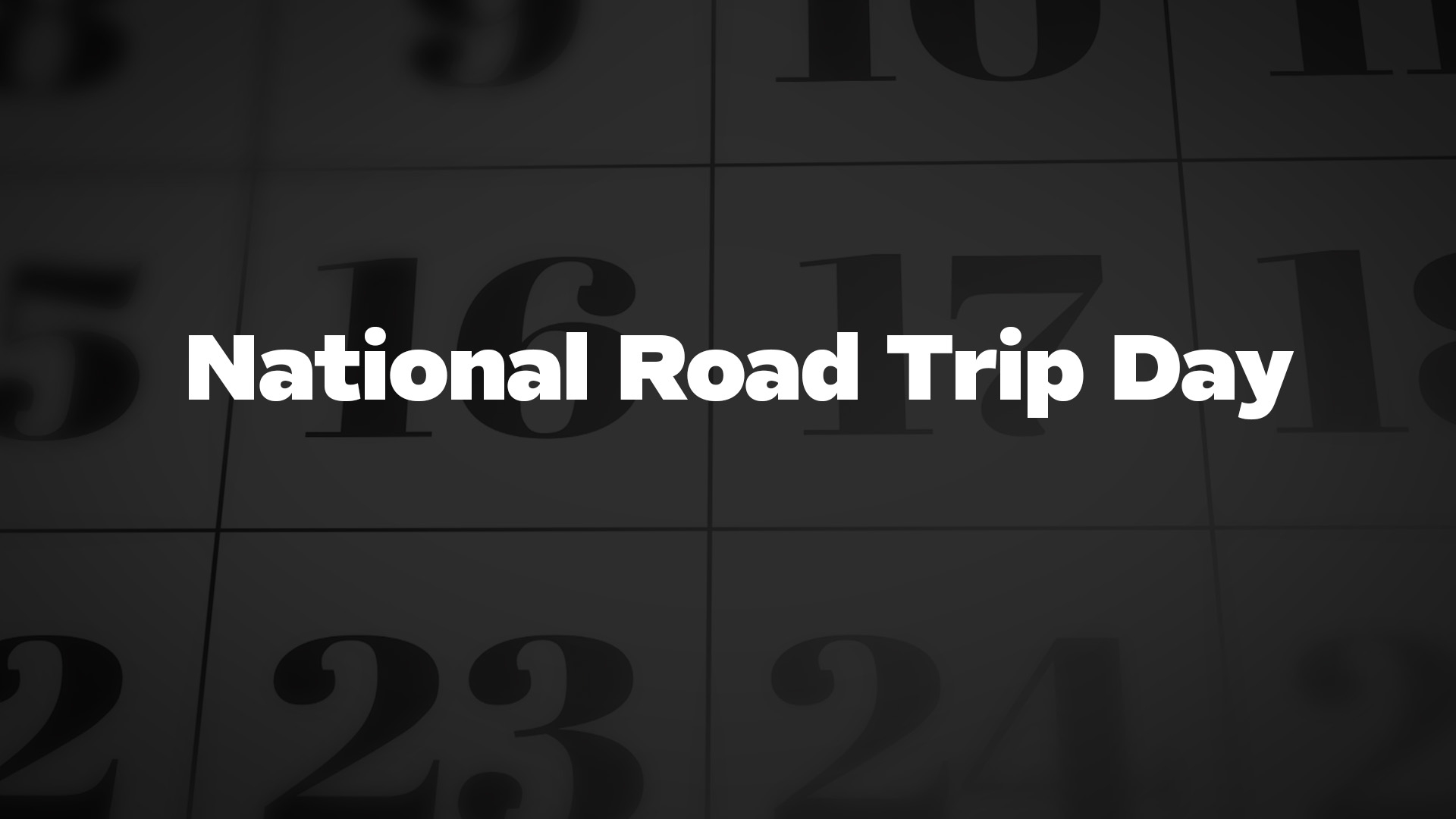 Title image for National Road Trip Day