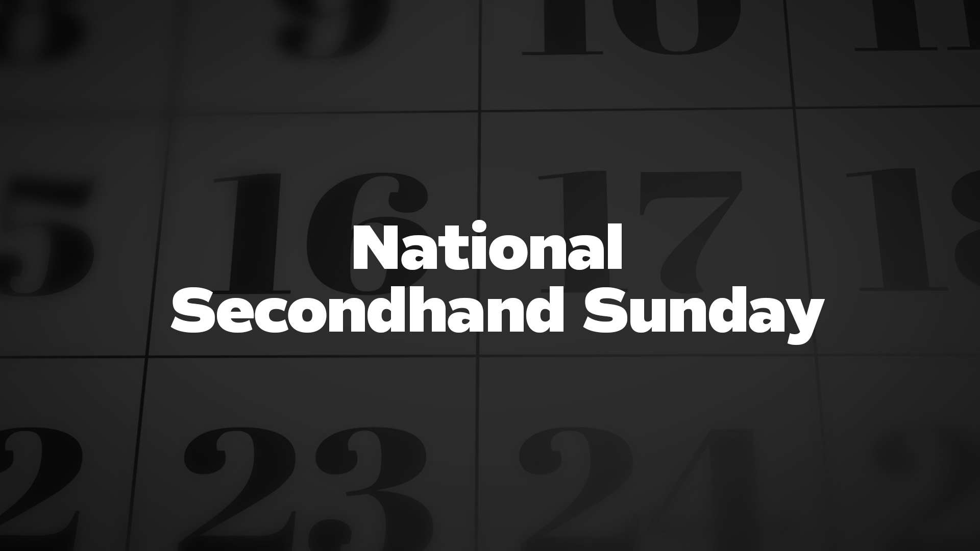 Title image for National Secondhand Sunday