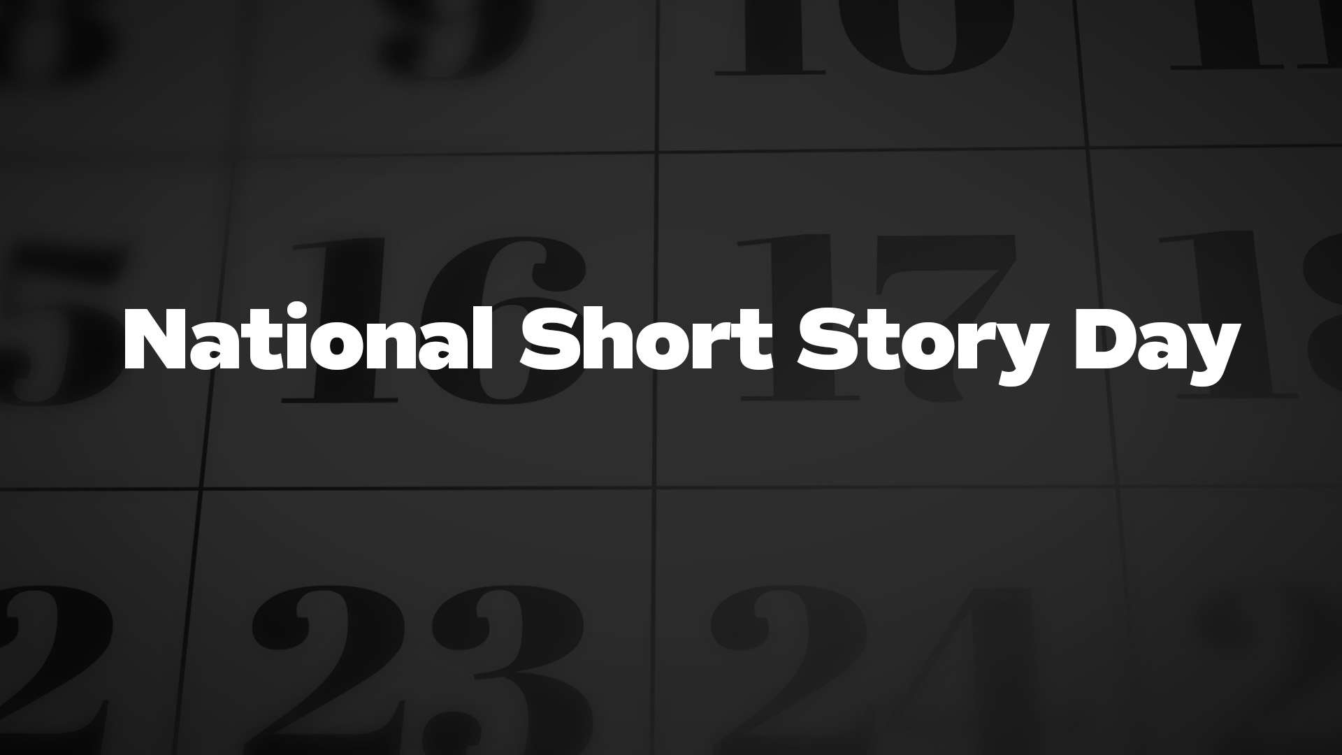 Title image for National Short Story Day