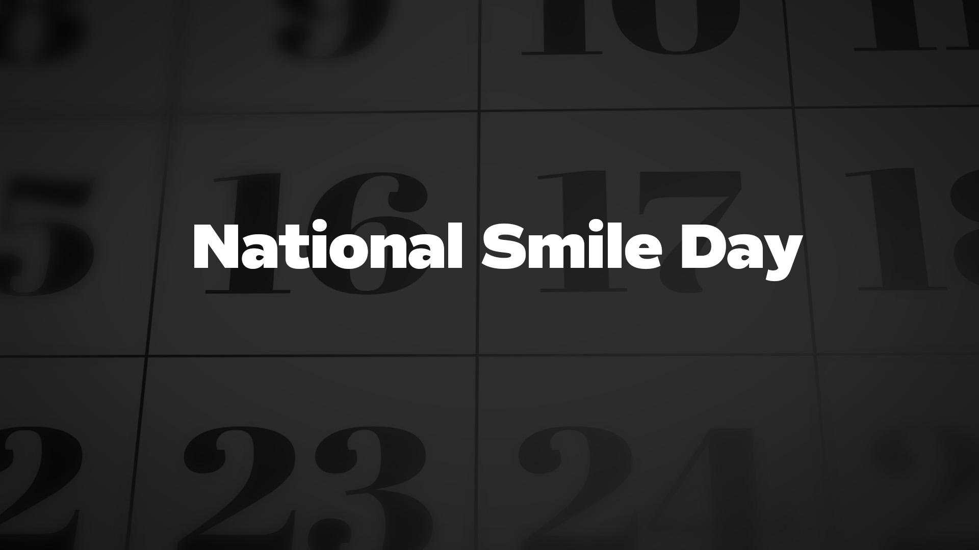 Title image for National Smile Day