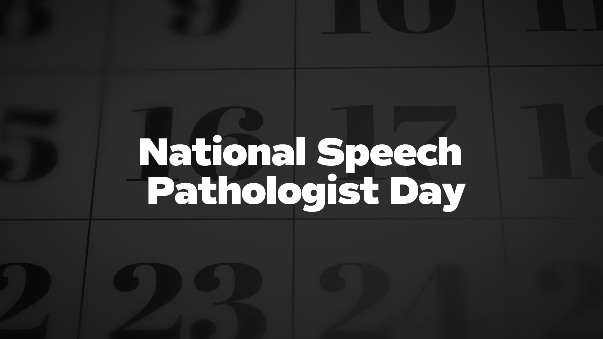 Title image for National Speech Pathologist Day