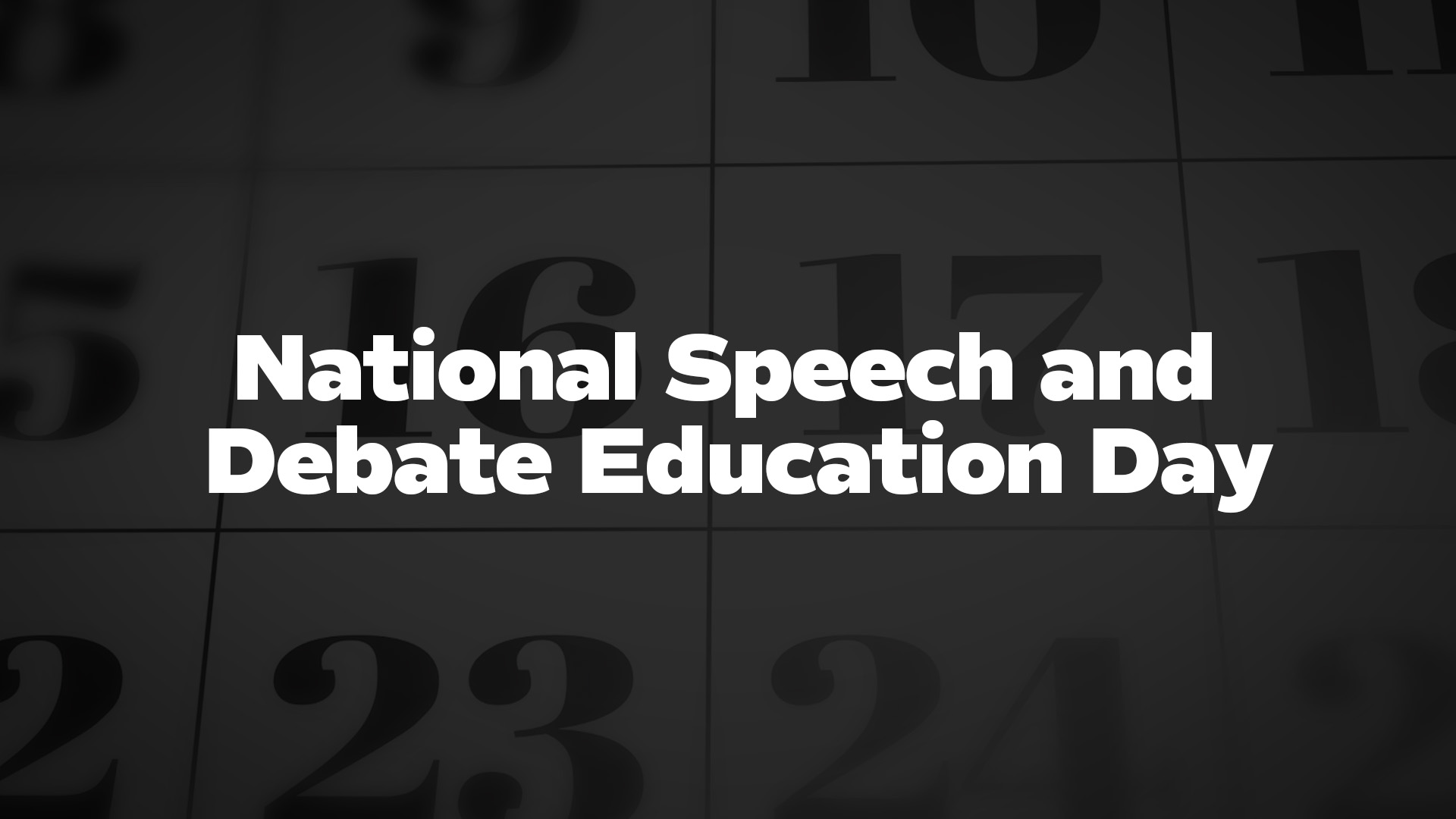 Title image for National Speech And Debate Education Day